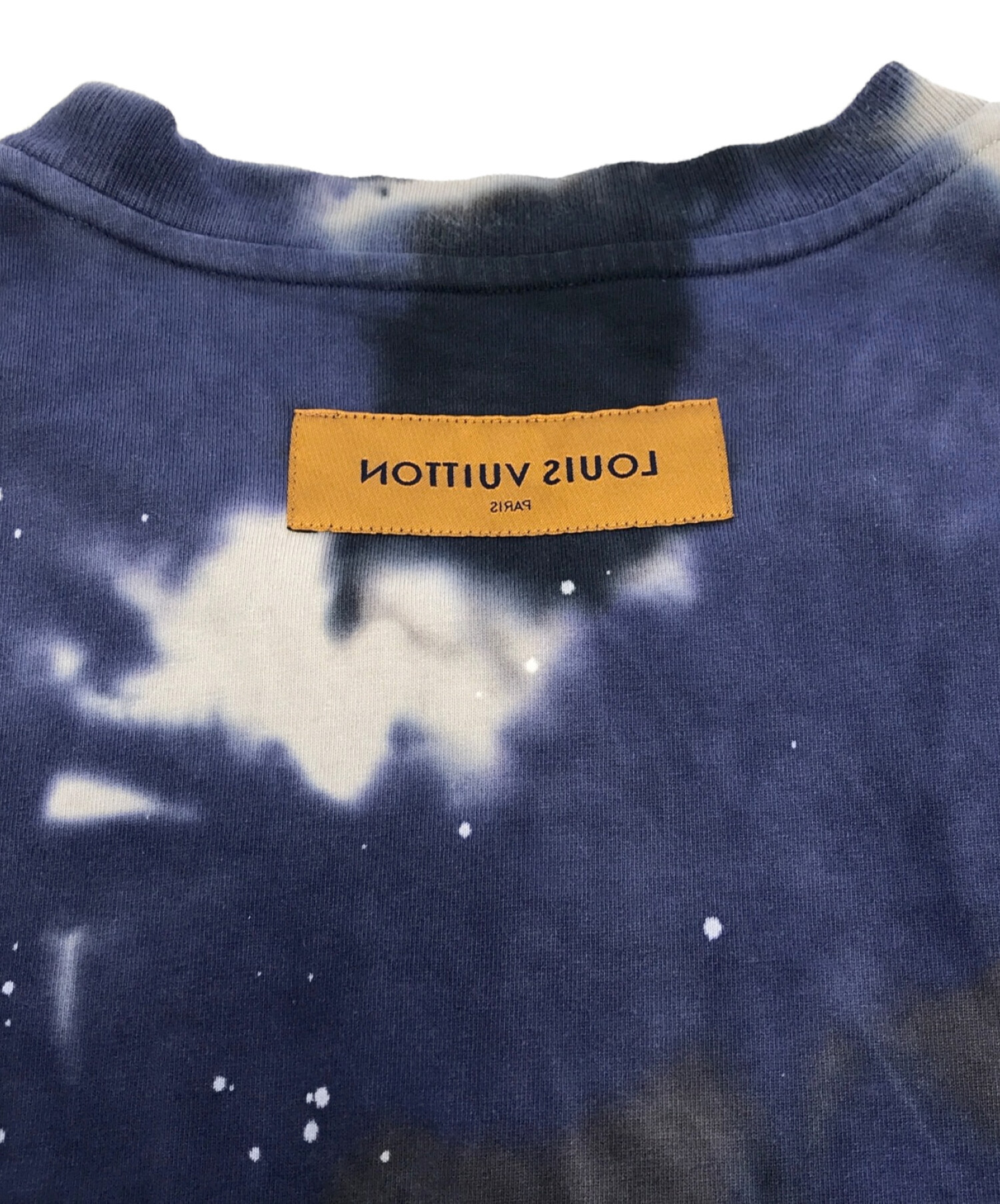 LOUIS VUITTON (ルイ ヴィトン) バックロゴタグデザインTシャツ ネイビー サイズ:L