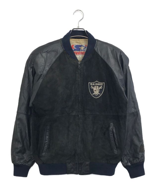 中古・古着通販】NFL RAIDERS (レイダース) [古着]90sオールレザースタジャン ブラック サイズ:M｜ブランド・古着通販  トレファク公式【TREFAC FASHION】スマホサイト