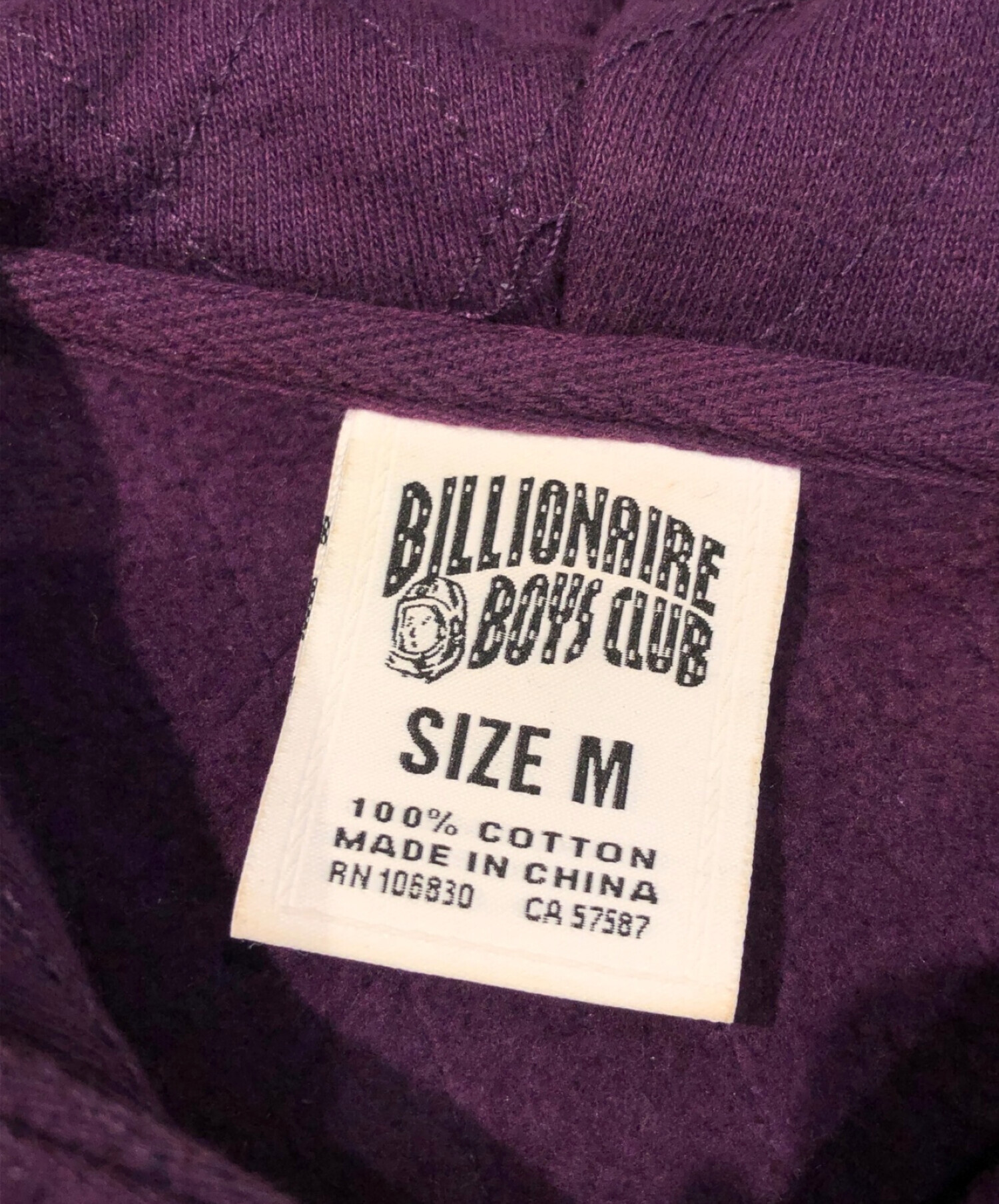 BILLIONAIRE BOYS CLUB (ビリオネアボーイズクラブ) ロゴパーカー パープル サイズ:M