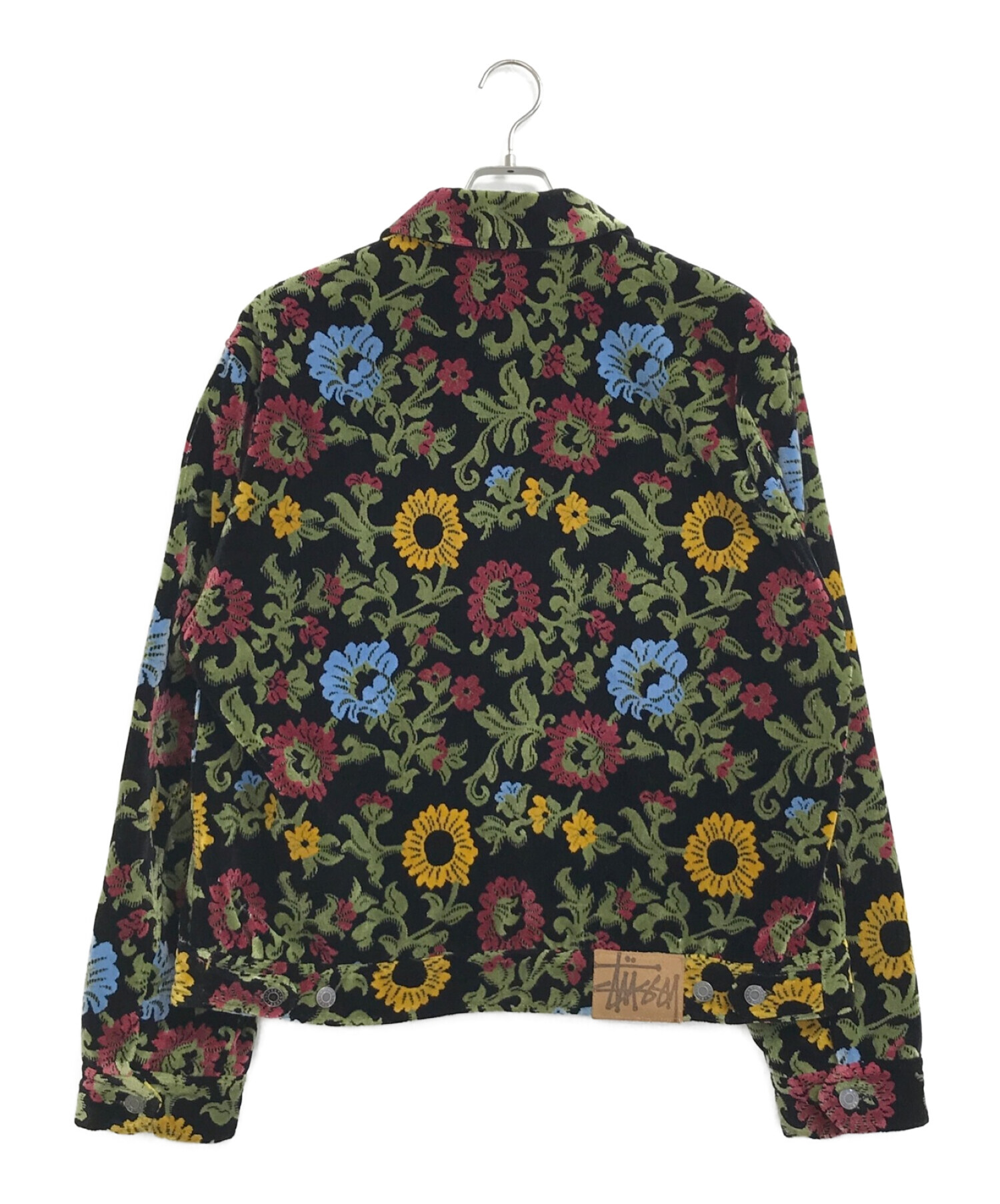 stussy (ステューシー) 花柄ベロアジャケット ブラック サイズ:M