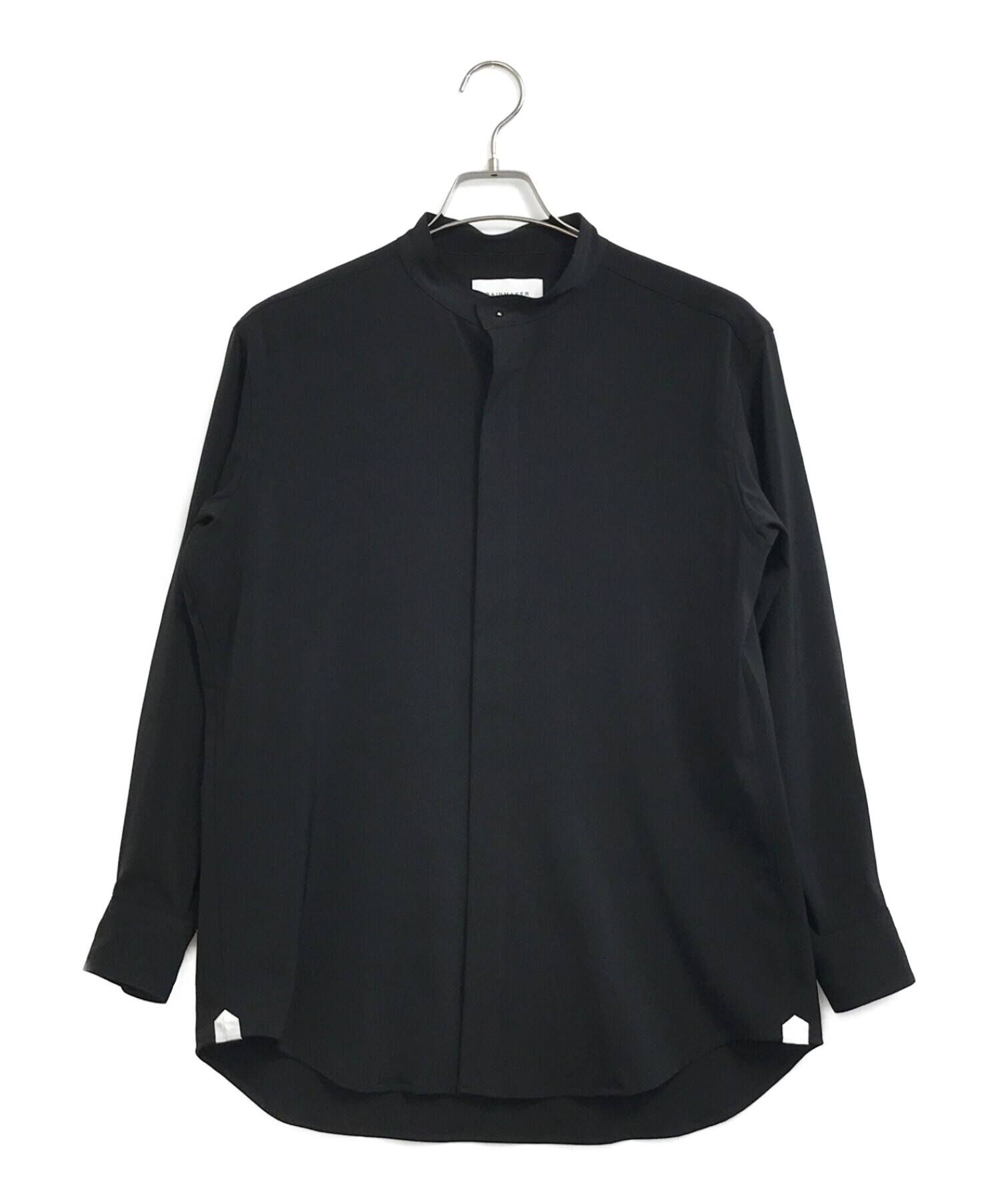 RAINMAKER (レインメーカー) STUD BUTTON BAND COLLAR SHIRT ブラック サイズ:3表記