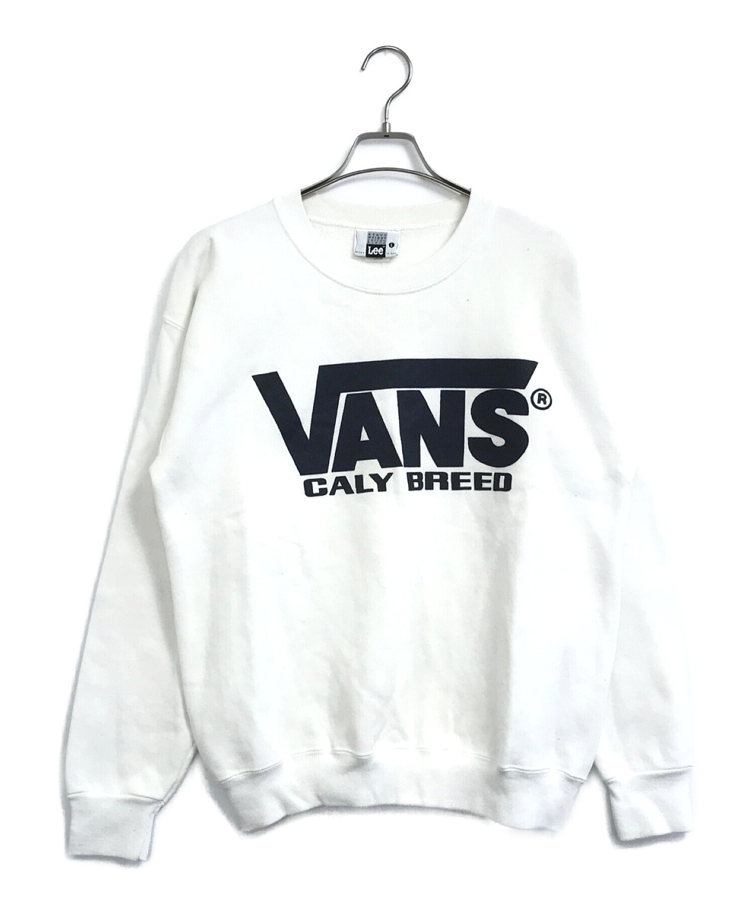 VANS (バンズ) [古着]プリントスウェット ホワイト サイズ:L