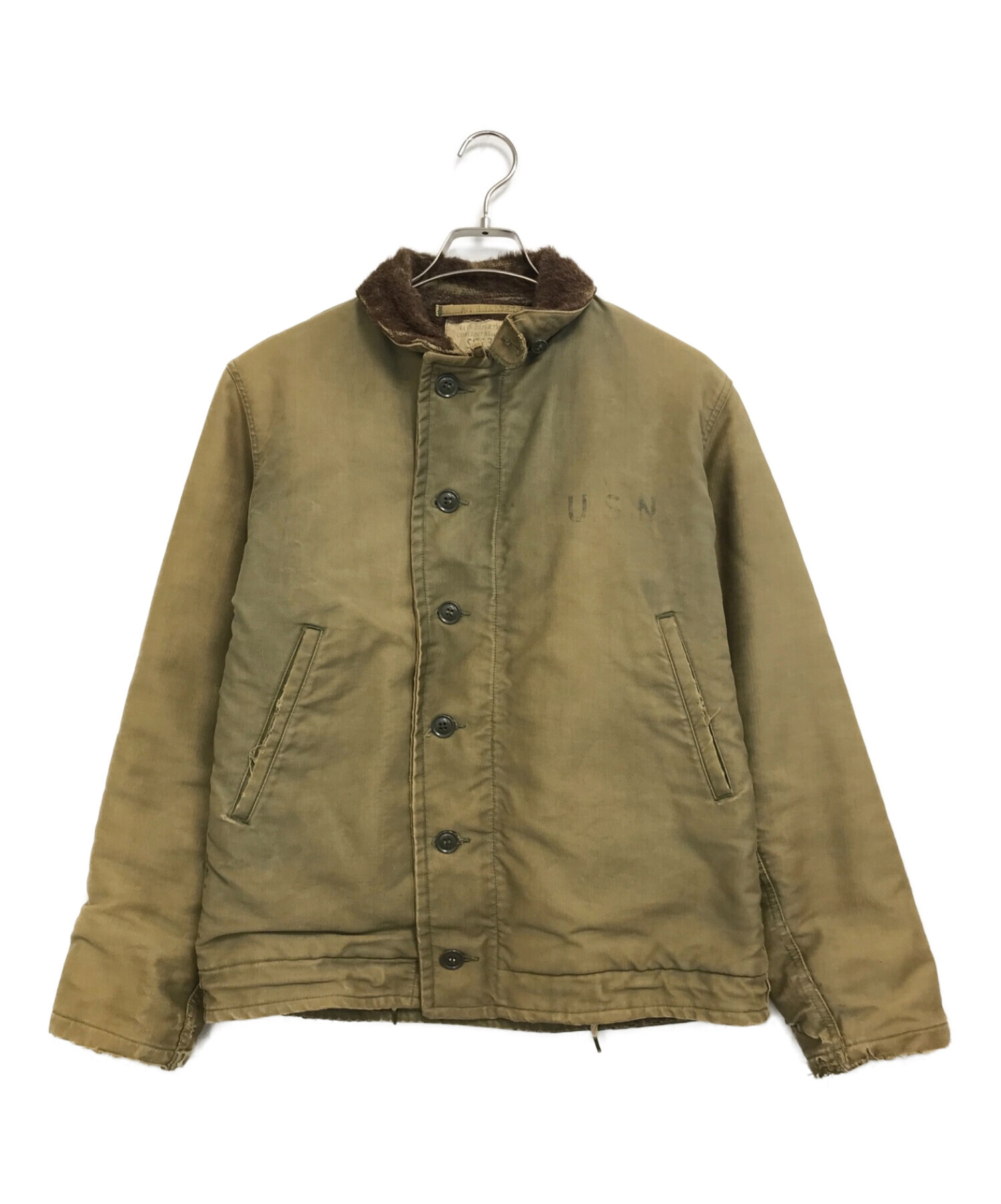 VINTAGE MILITARY (ヴィンテージ ミリタリー) [古着]USN N-1デッキジャケット カーキ サイズ:38