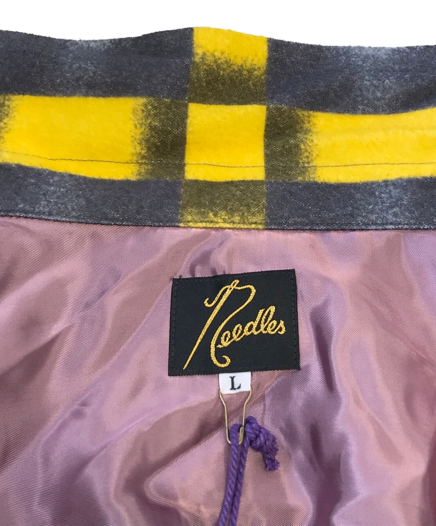 中古・古着通販】Needles (ニードルス) チェックシャツ イエロー