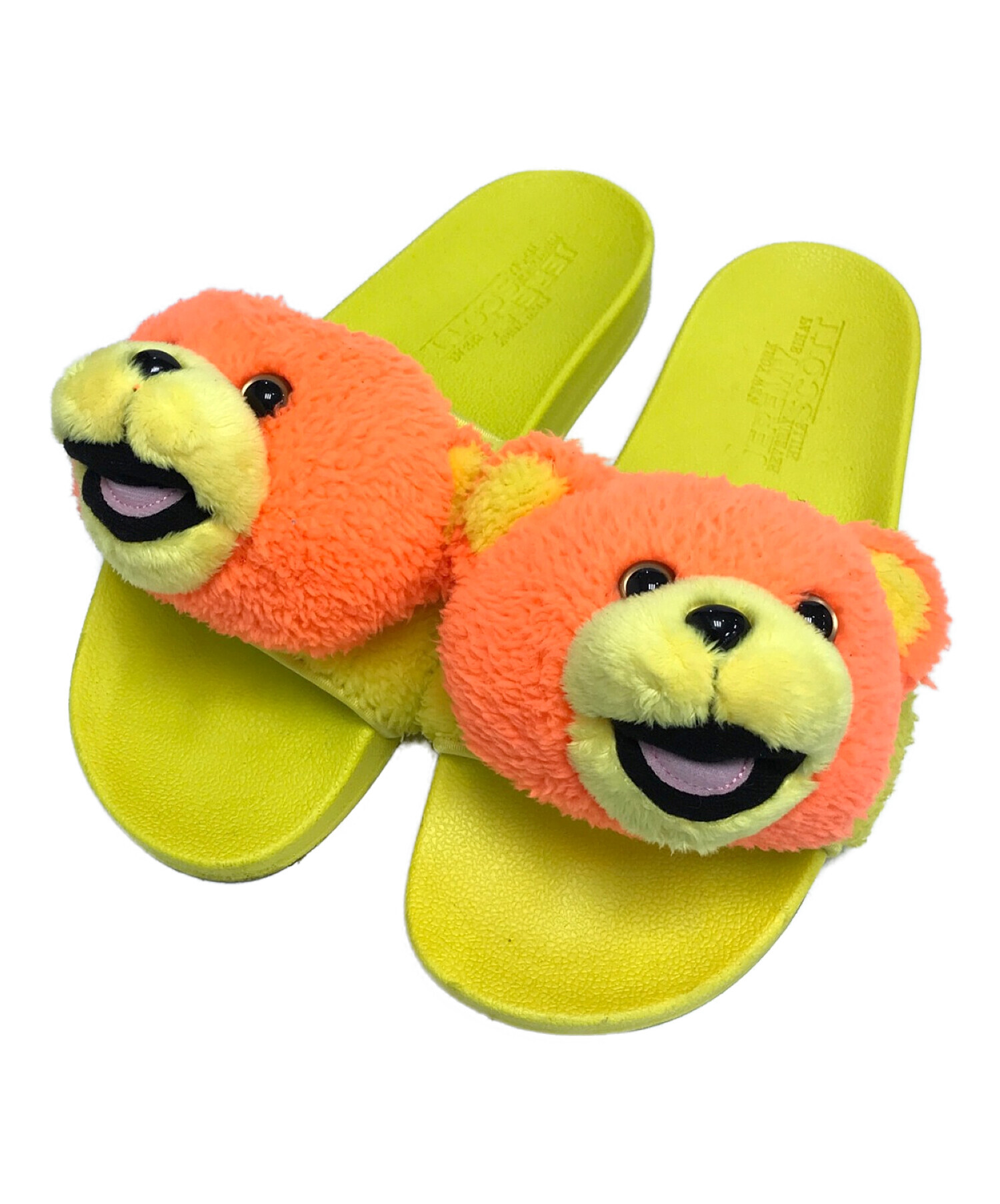 adidas x Jeremy Scott (アディダス×ジェレミー スコット) Adilette Teddy Slides イエロー  サイズ:US12/30.5cm