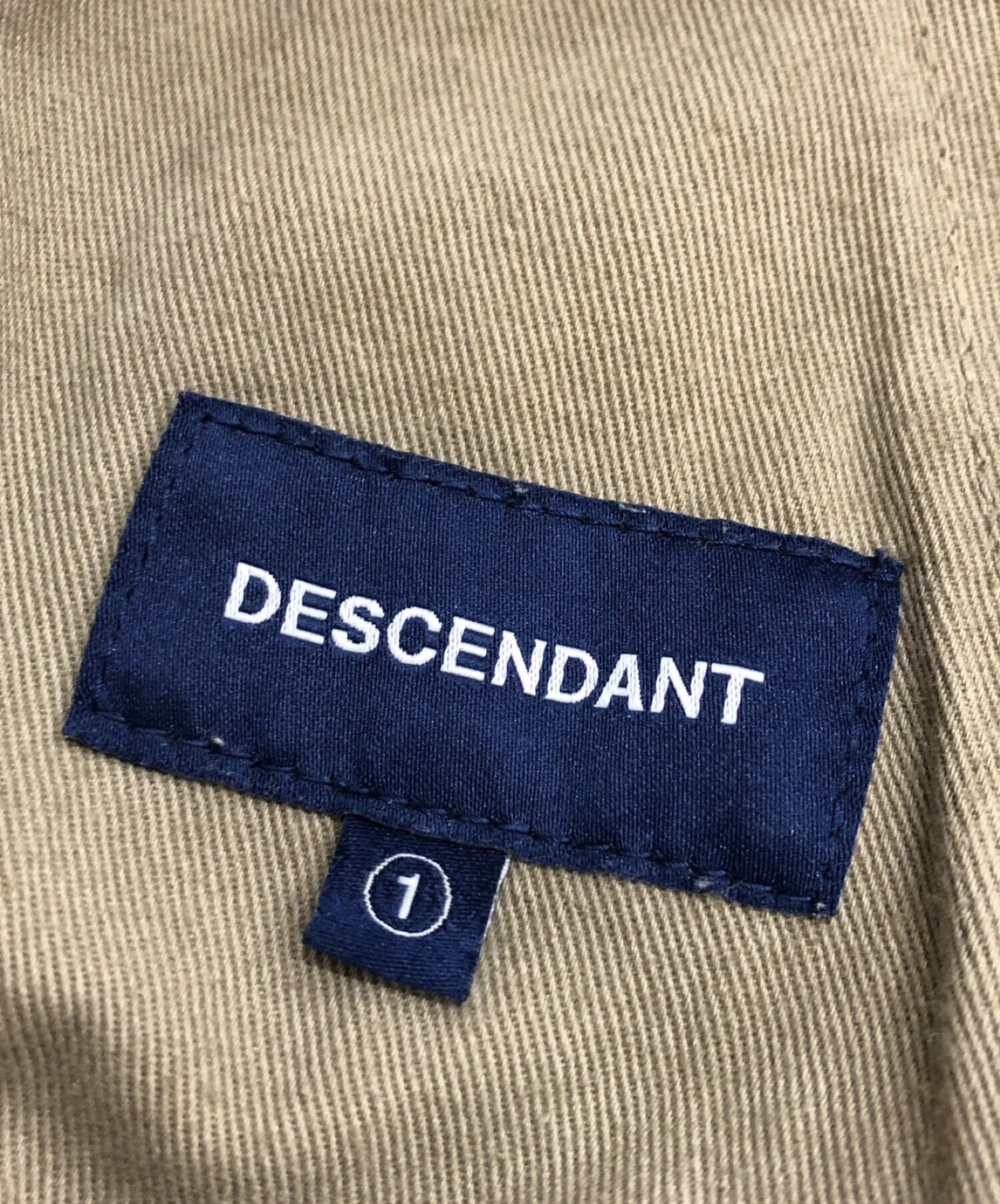 DESCENDANT (ディセンダント) ユーズド加工コットンワークパンツ ブラウン サイズ:1