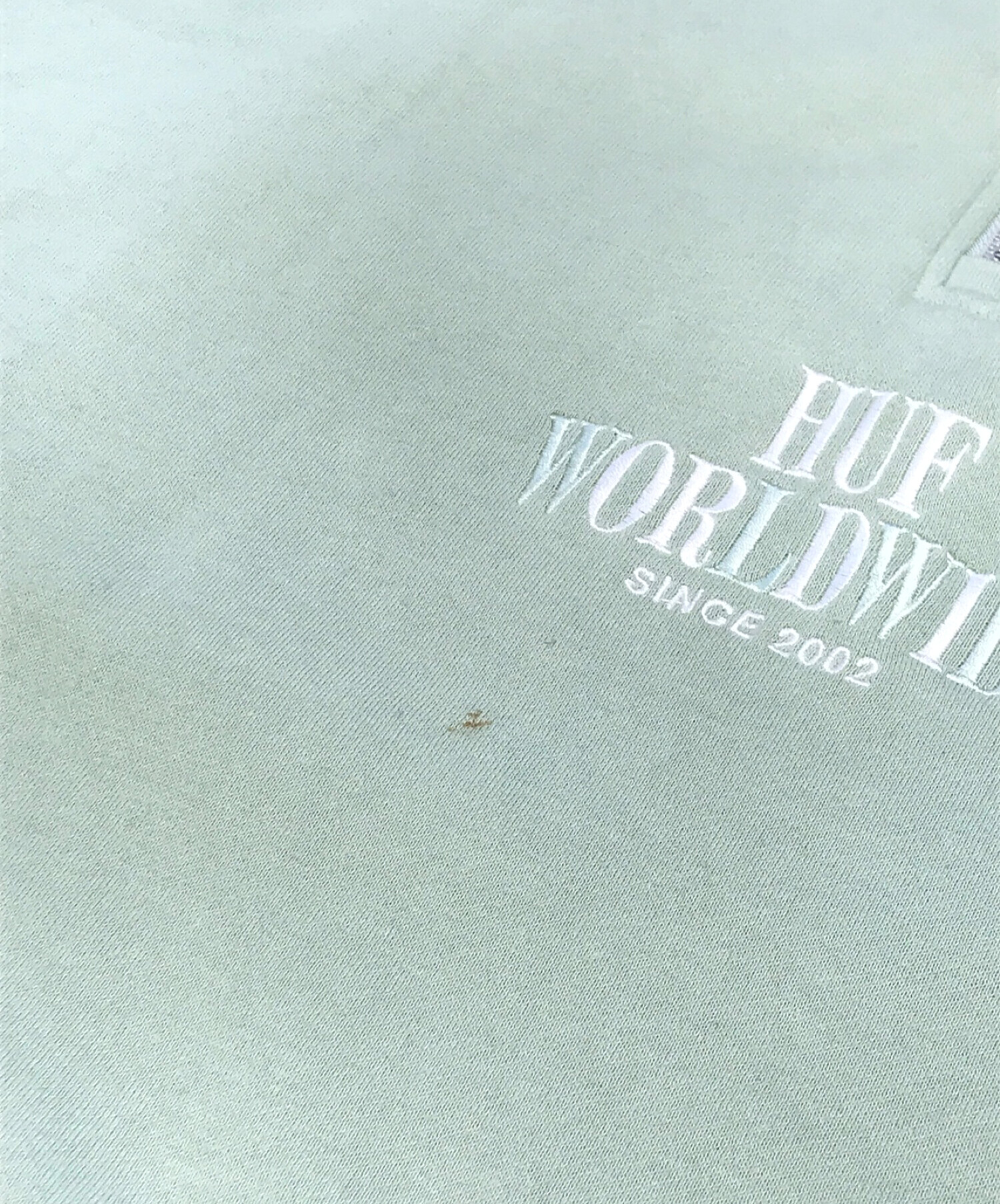 中古・古着通販】HUF (ハフ) ハーフジップスウェット 黄緑 サイズ:XL