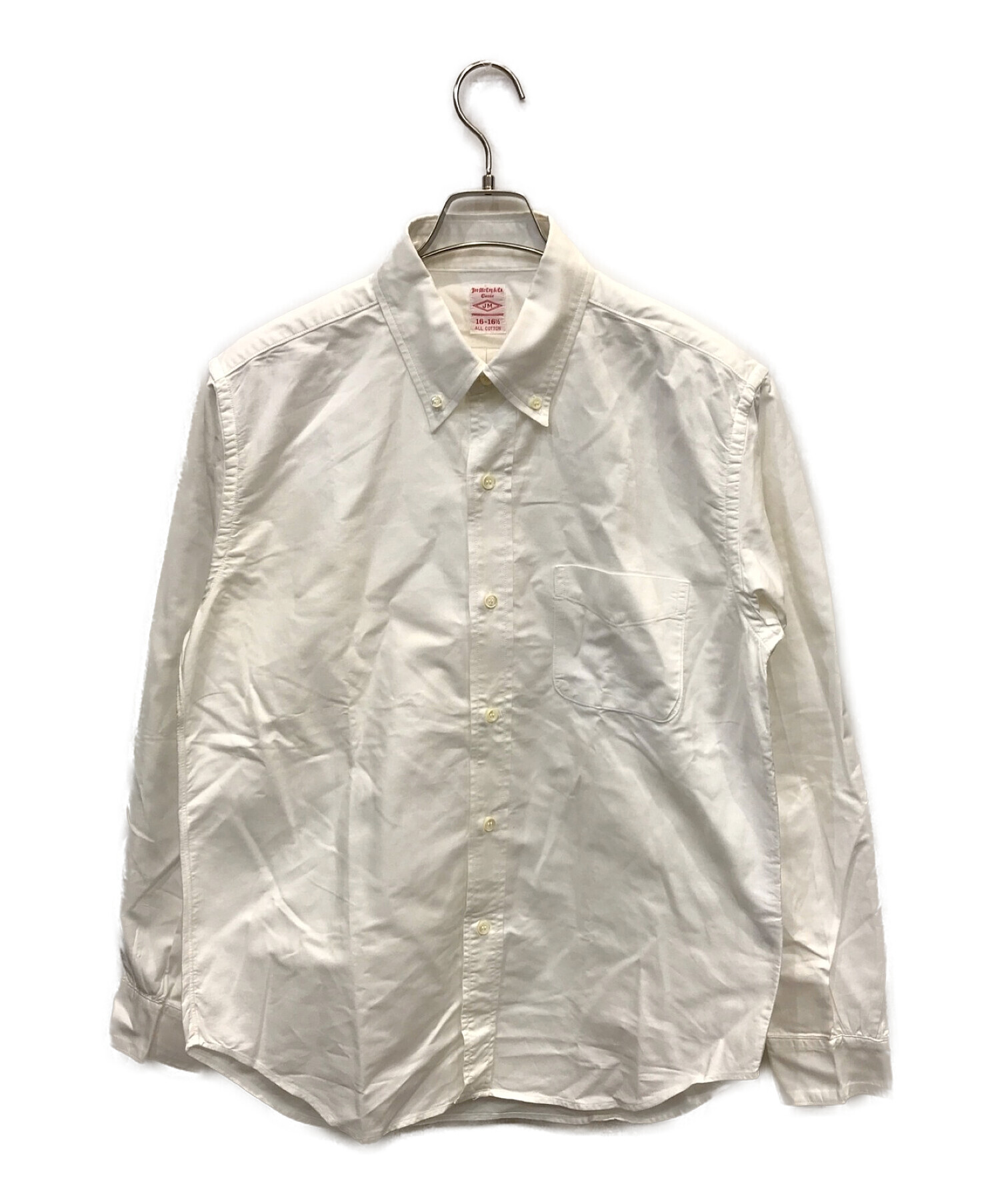 Joe McCOY (ジョーマッコイ) BUTTON DOWN SHIRT ホワイト サイズ:L