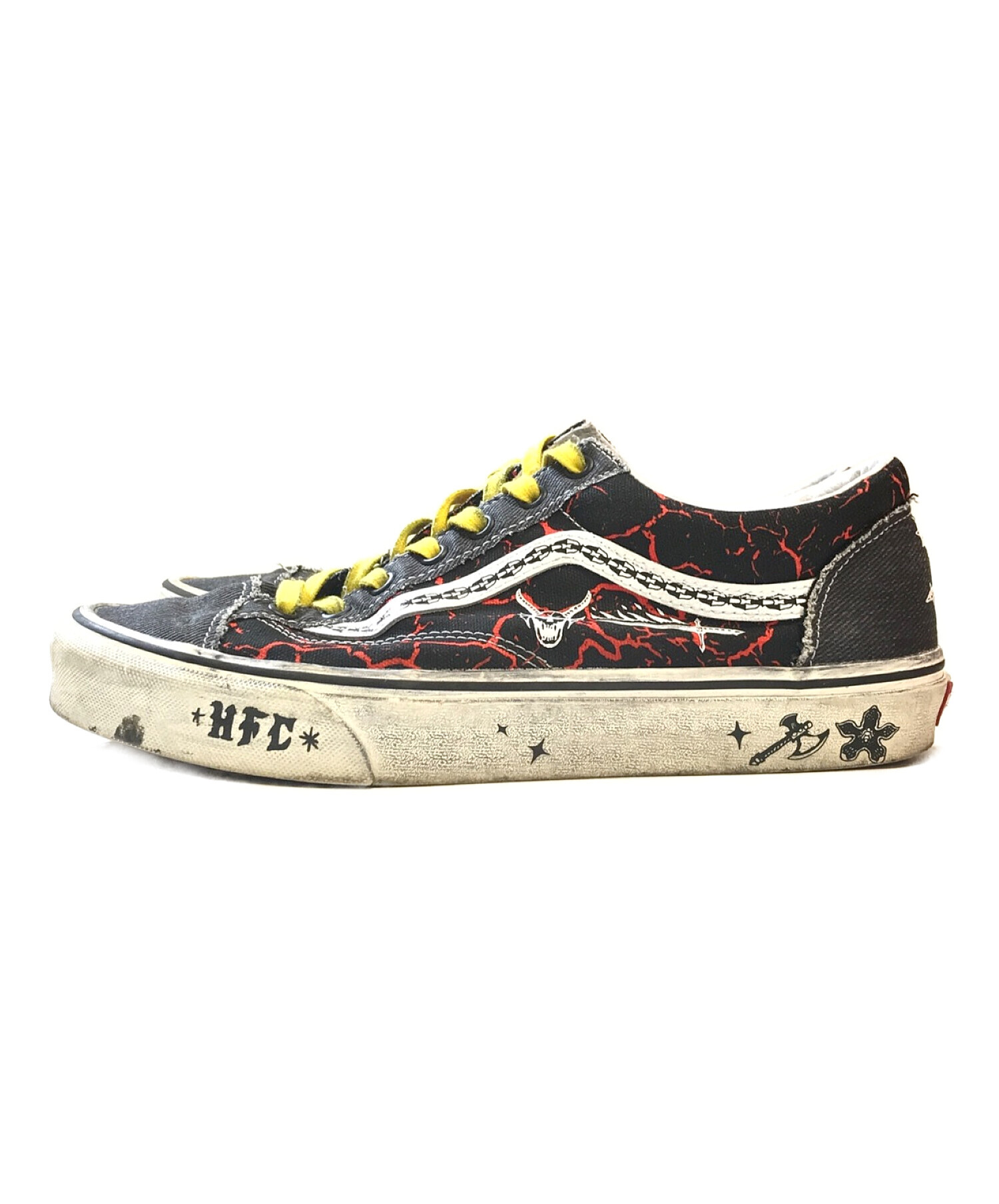 VANS (バンズ) STRANGER THINGS (ストレンジャーシングス) オールドスクール ブラック サイズ:UK8/EUR/42/27cm