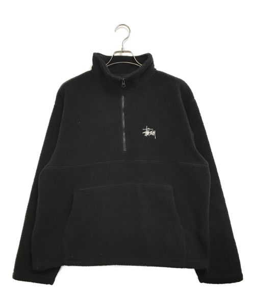 中古・古着通販】stussy (ステューシー) Half Zip Mock Neck ブラック