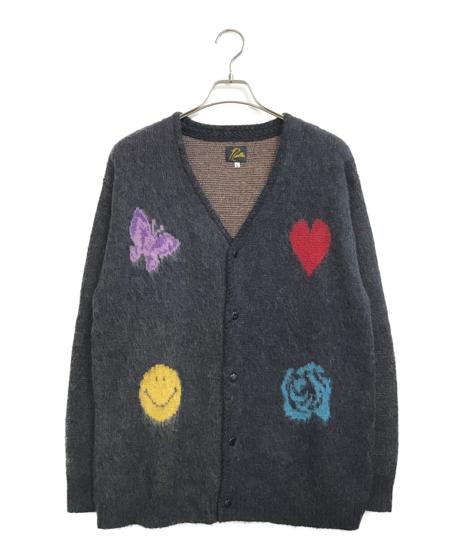 Needles (ニードルズ) STUDIOUS (ステュディオス) Mohair Cardigan ブラック サイズ:L