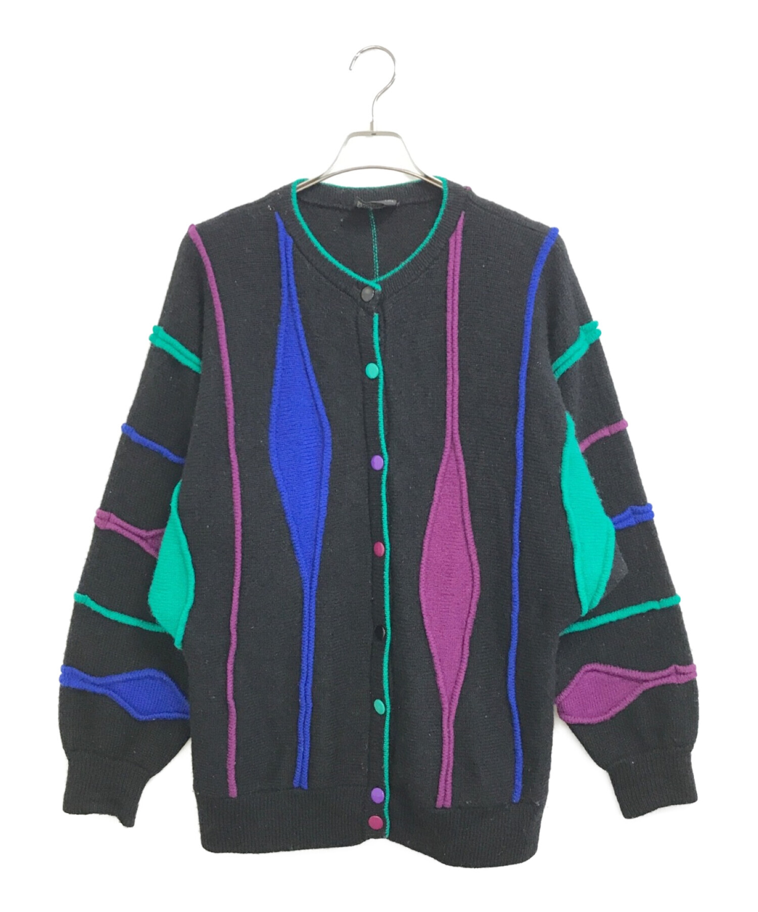 Coogi (クージー) [古着]ニットカーディガン ブラック サイズ:XL