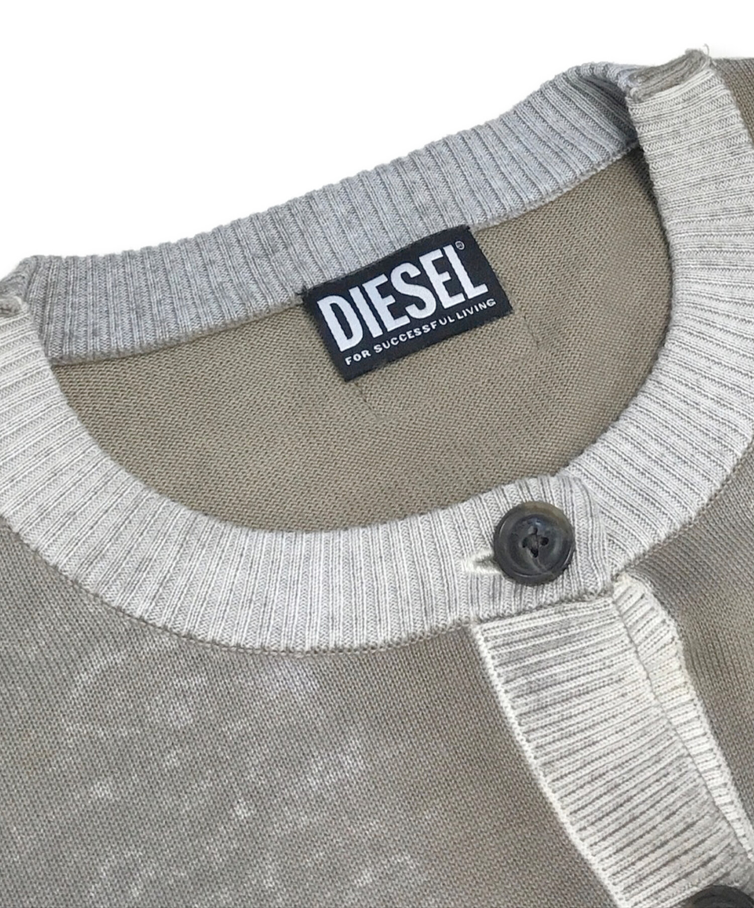 DIESEL (ディーゼル) ニットカーディガン ベージュ サイズ:XS