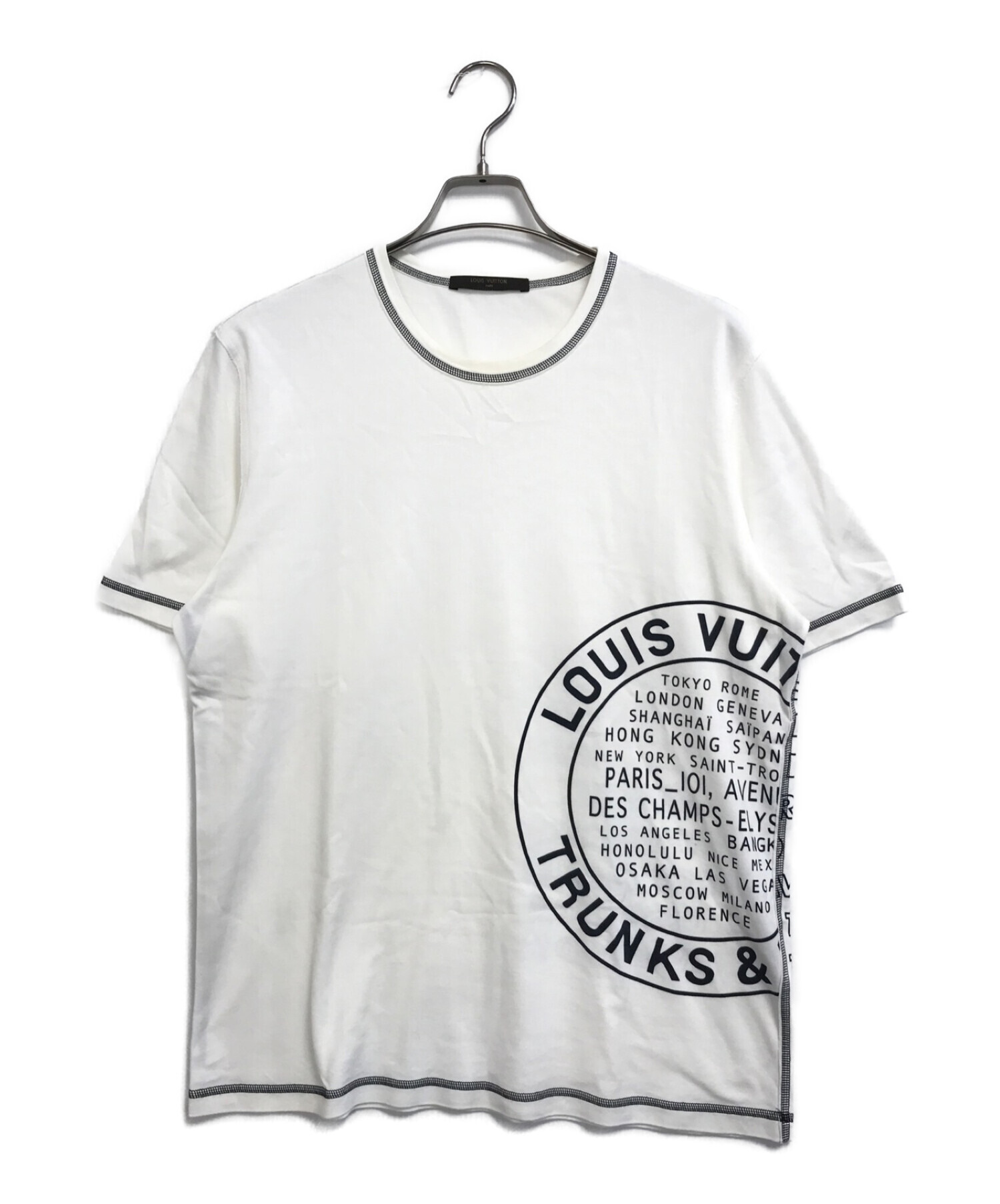 LOUIS VUITTON (ルイ ヴィトン) プリントTシャツ ホワイト サイズ:XL