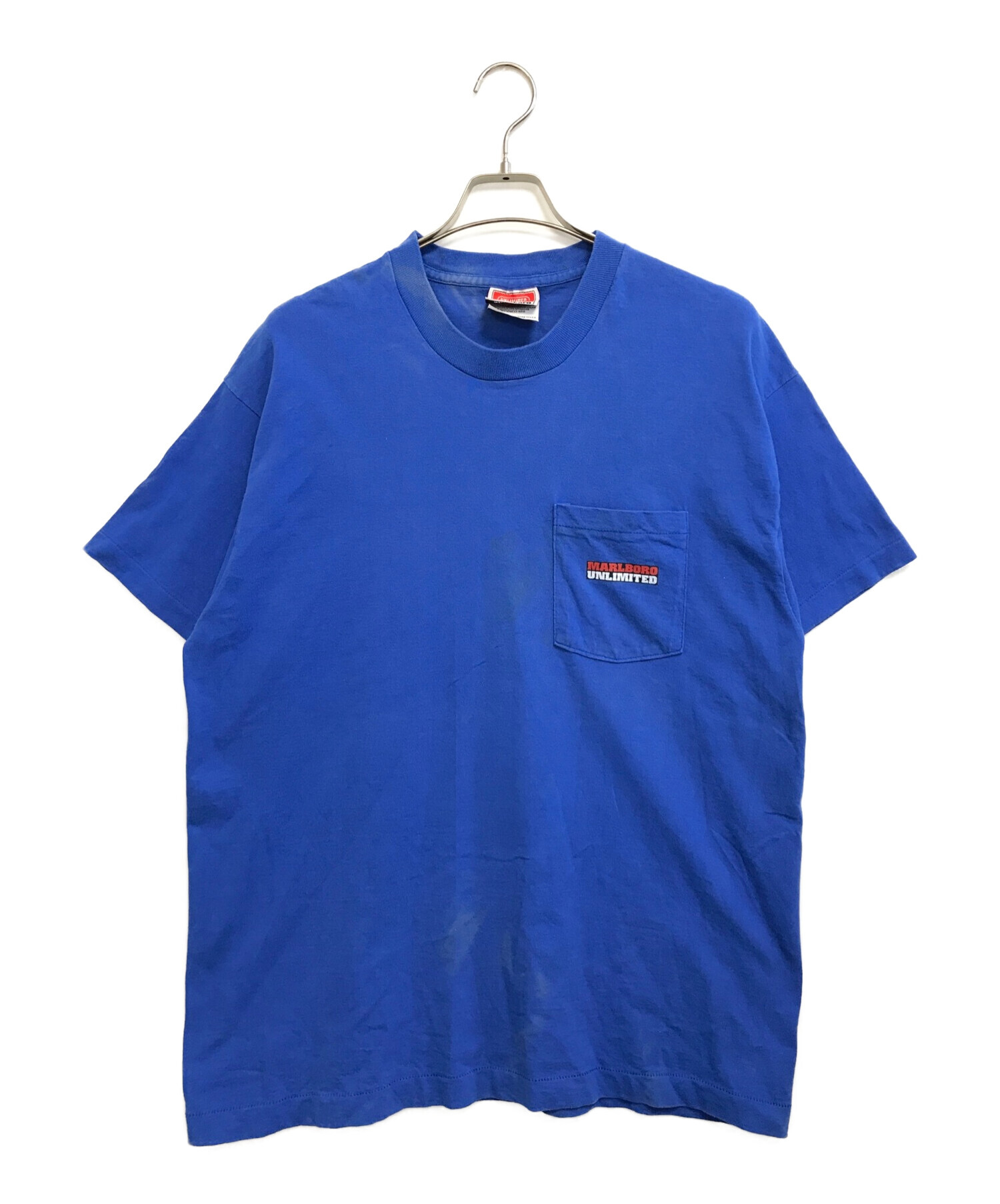 ヴィンテージTシャツ (ヴィンテージTシャツ) [古着]90s Marlboro(マルボロ) ポケットTシャツ ブルー サイズ:FREE