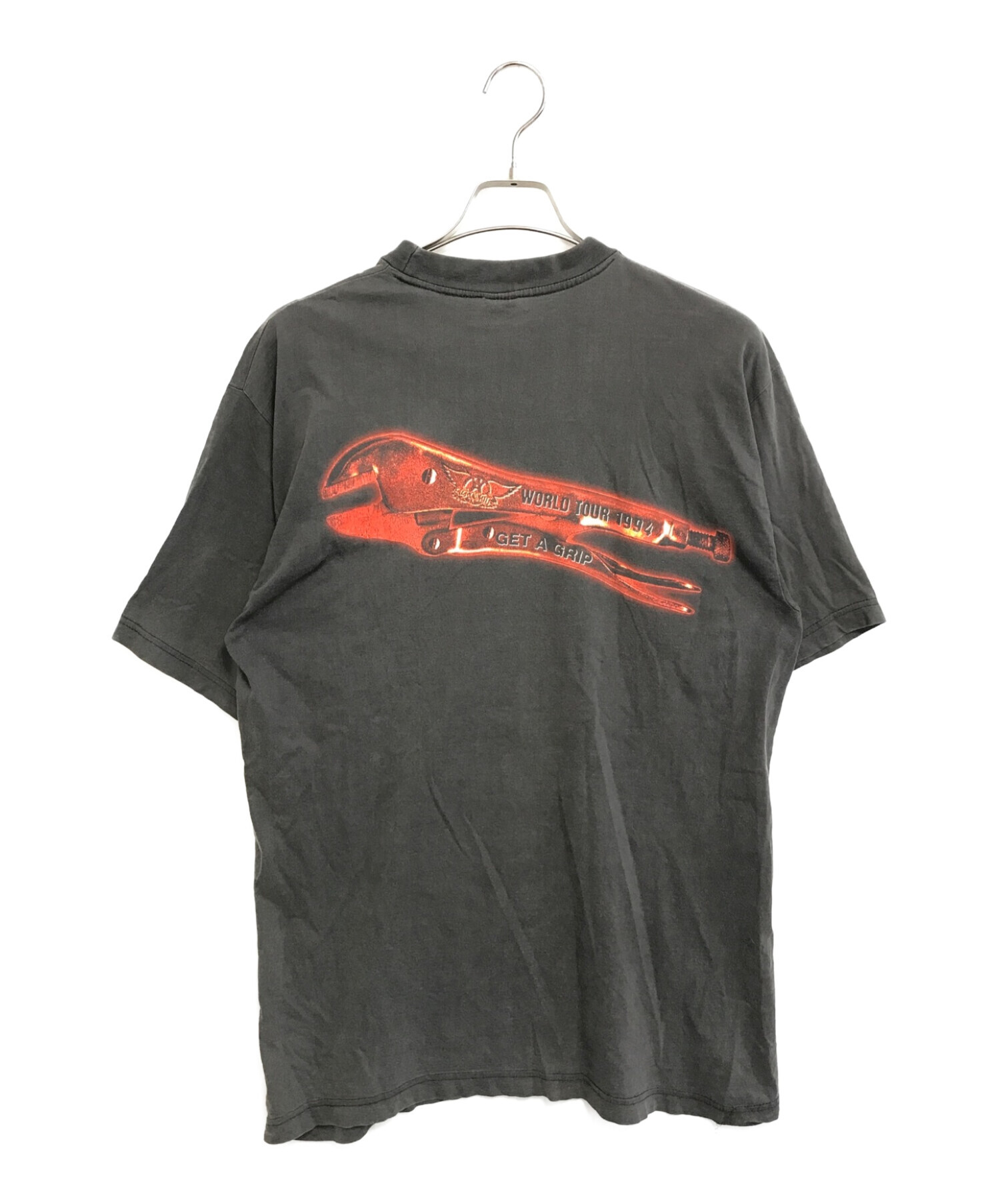 バンドTシャツ (バンドTシャツ) [古着]90's aerosmith(エアロスミス) バンドTシャツ ブラック サイズ:XL