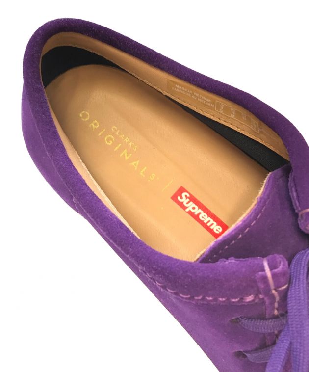 SUPREME (シュプリーム) CLARKS (クラークス) GORE-TEX WALLABEE BOOT パープル サイズ:UK9/EUR43