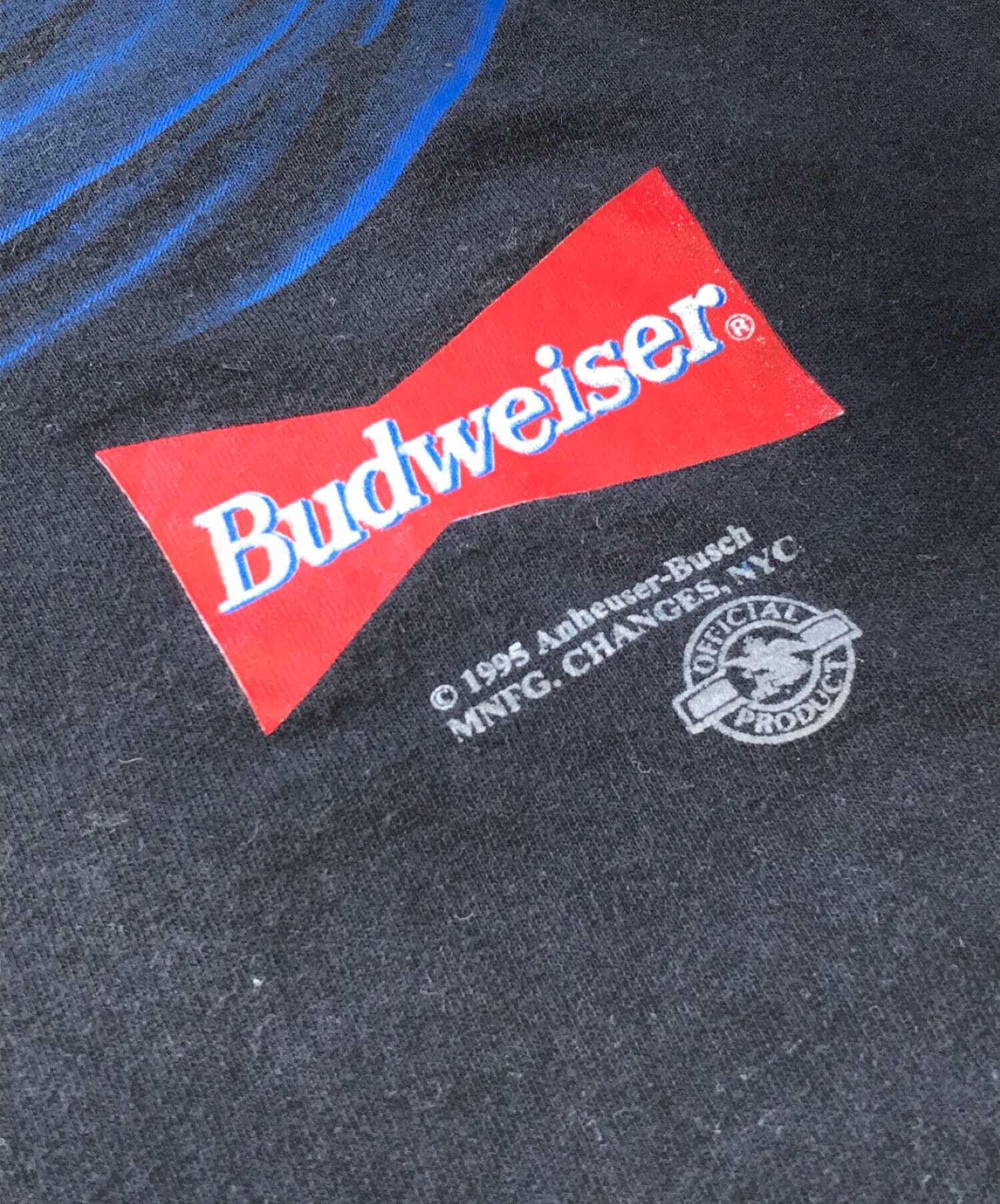 ■レア　■XL　Budweiser　ビンテージTシャツ　黒　バドワイザー　166袖丈21cm