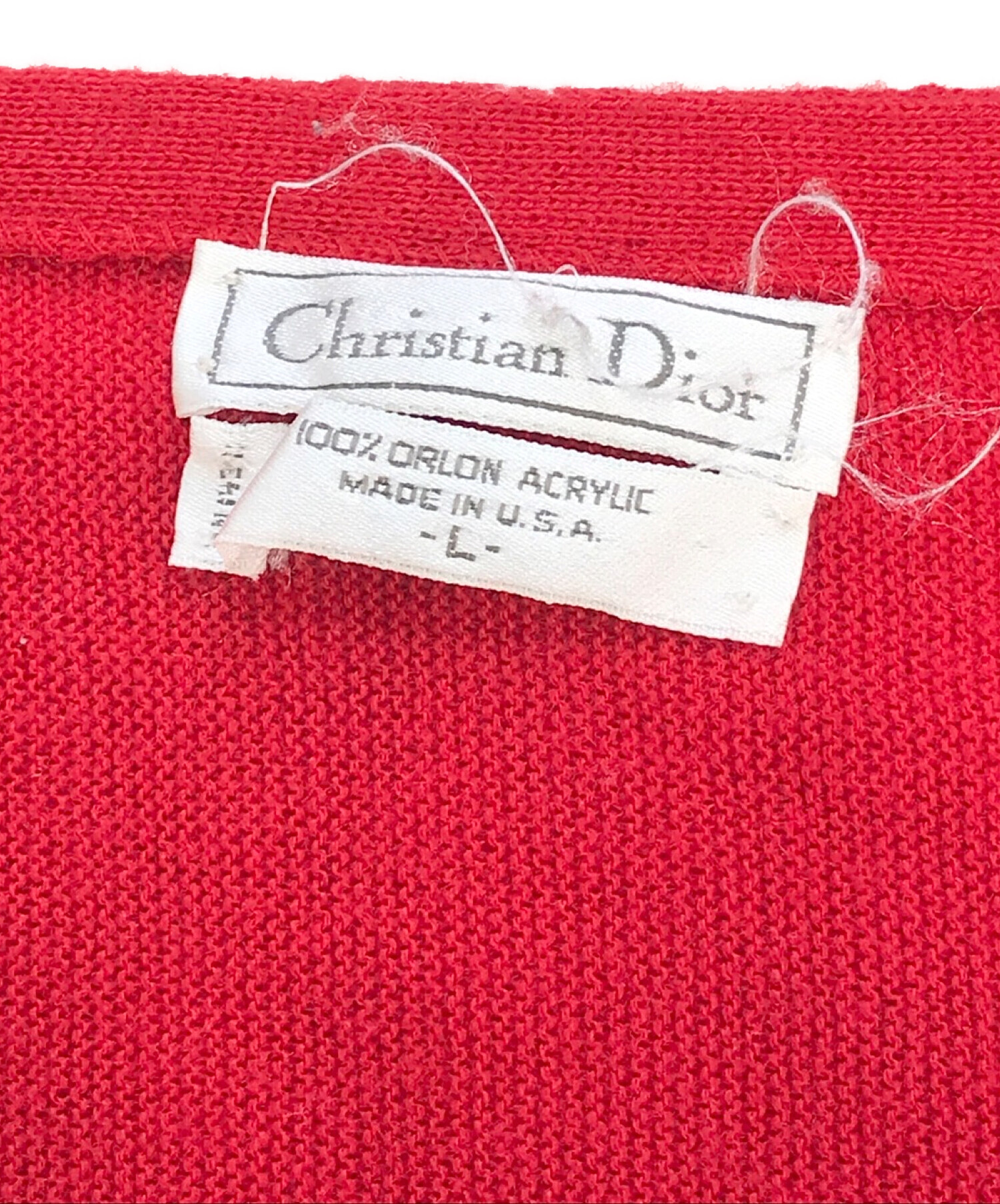 Christian Dior MONSIEUR (クリスチャンディオールムッシュ) [OLD]アクリルカーディガン レッド サイズ:L