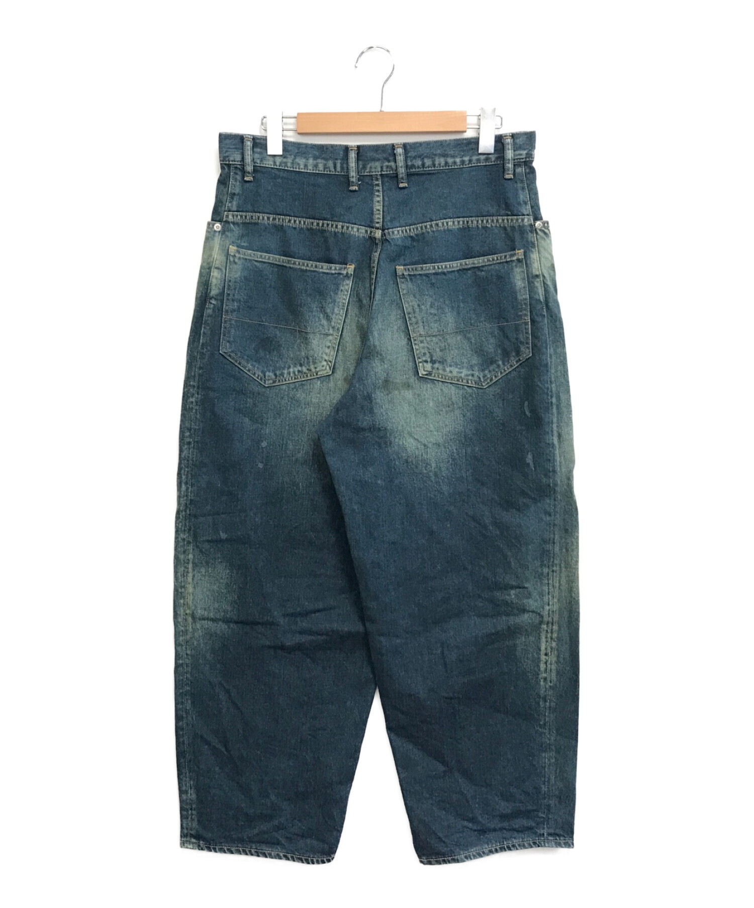 ANCELLM (アンセルム) AGING LOOSE TAPERED 5P DENIM PANTS インディゴ サイズ:2