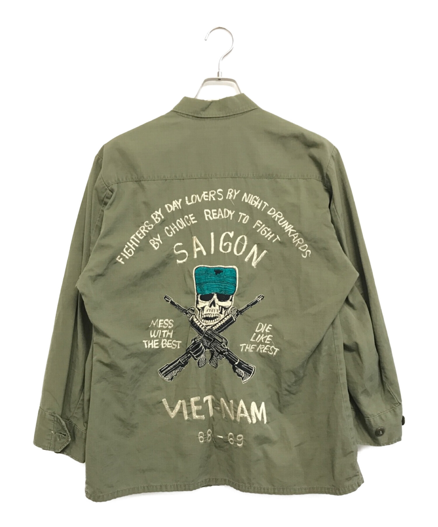 VINTAGE MILITARY (ヴィンテージ ミリタリー) [古着]US ARMY ジャングルファティーグジャケット オリーブ サイズ:SMALL  SHORT