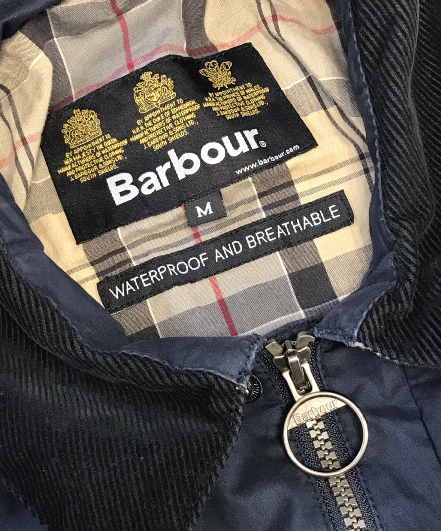 買付期間 Barbour waterproof and breathable M ネイビー - ジャケット