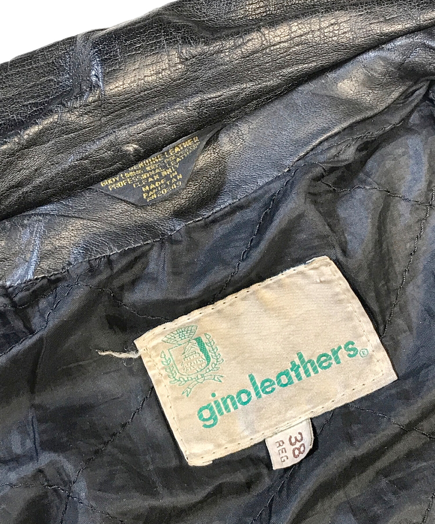 ginoleathers (ギノレザーズ) [古着]スタッズカスタムレザージャケット ブラック サイズ:M