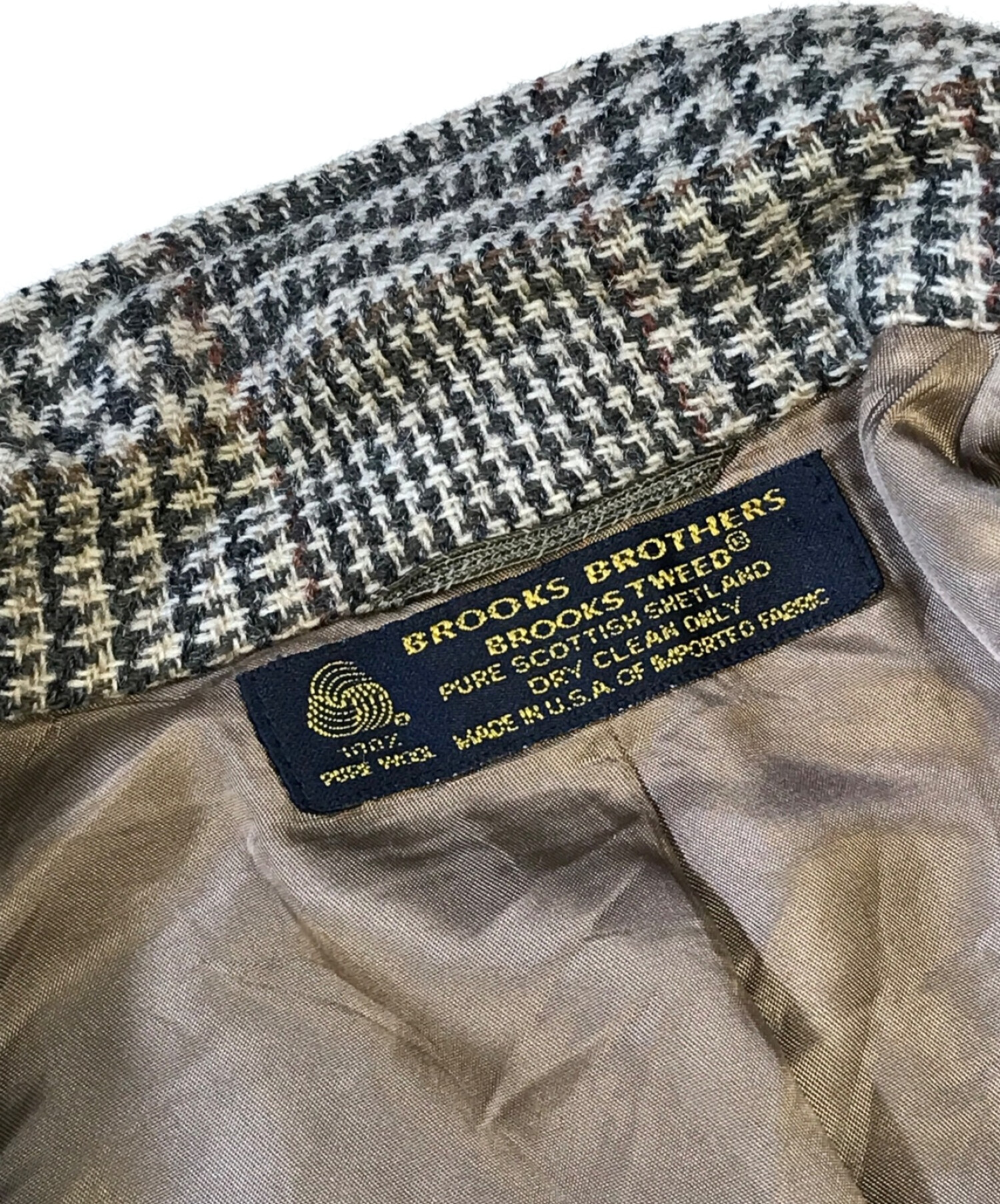 BROOKS BROTHERS (ブルックスブラザーズ) [OLD]2Bツイードジャケット ブラウン サイズ:表記なし