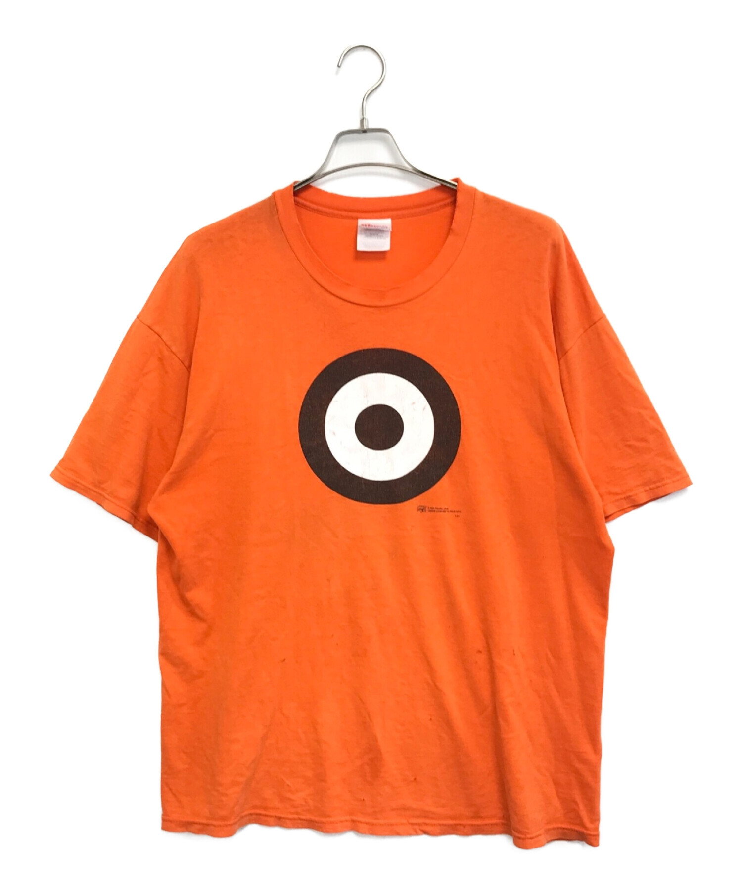 バンドTシャツ (バンドTシャツ) [古着]PEARL JAM(パール・ジャム) ターゲットロゴプリントバンドTシャツ オレンジ サイズ:XL