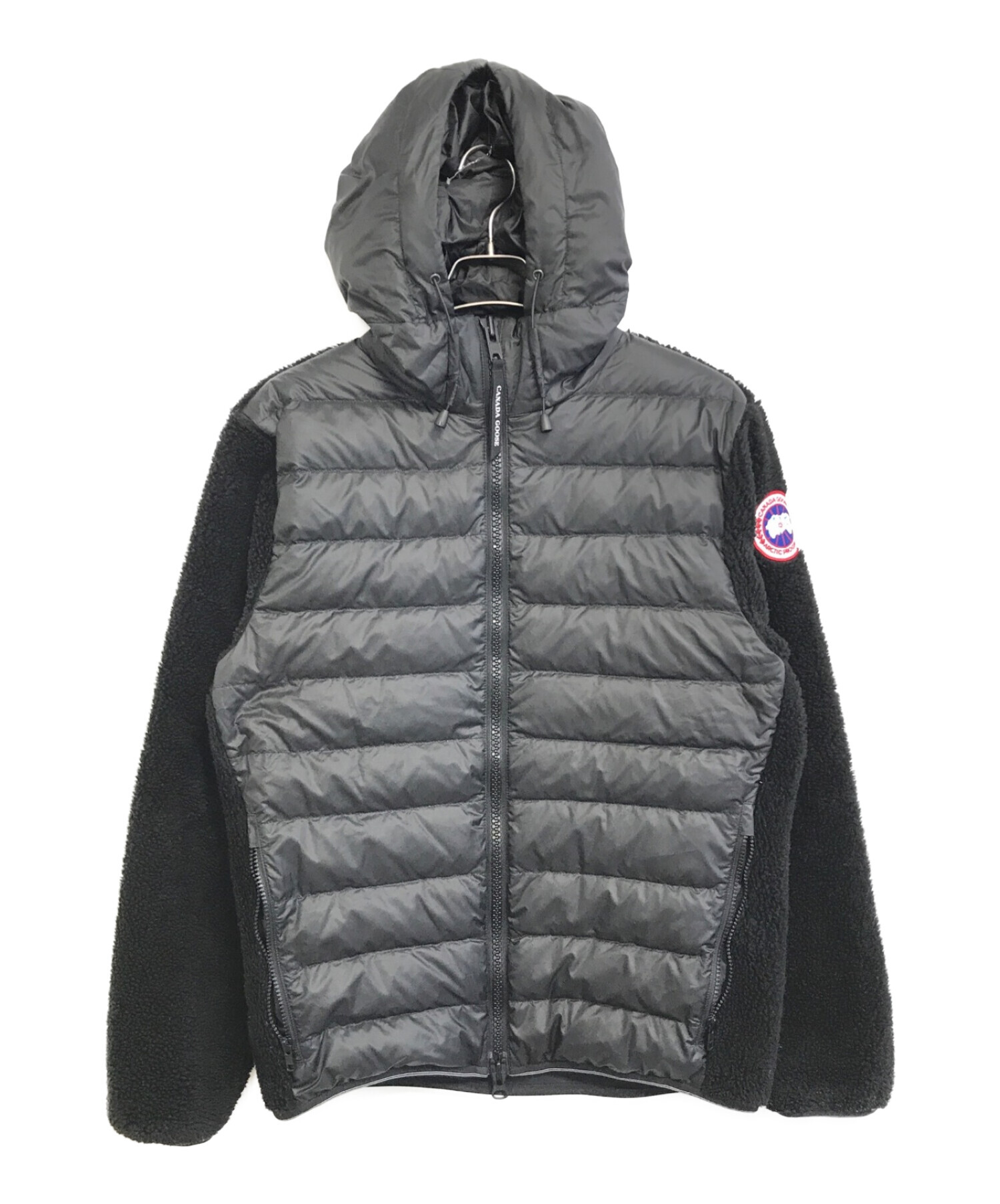 CANADA GOOSE (カナダグース) HYBRIDGE FLEECE HOODY ブラック サイズ:S