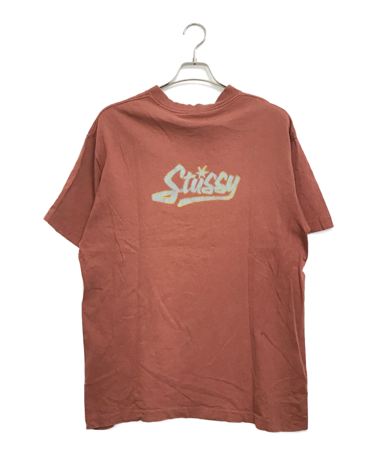 stussy (ステューシー) プリントTシャツ レッド サイズ:L