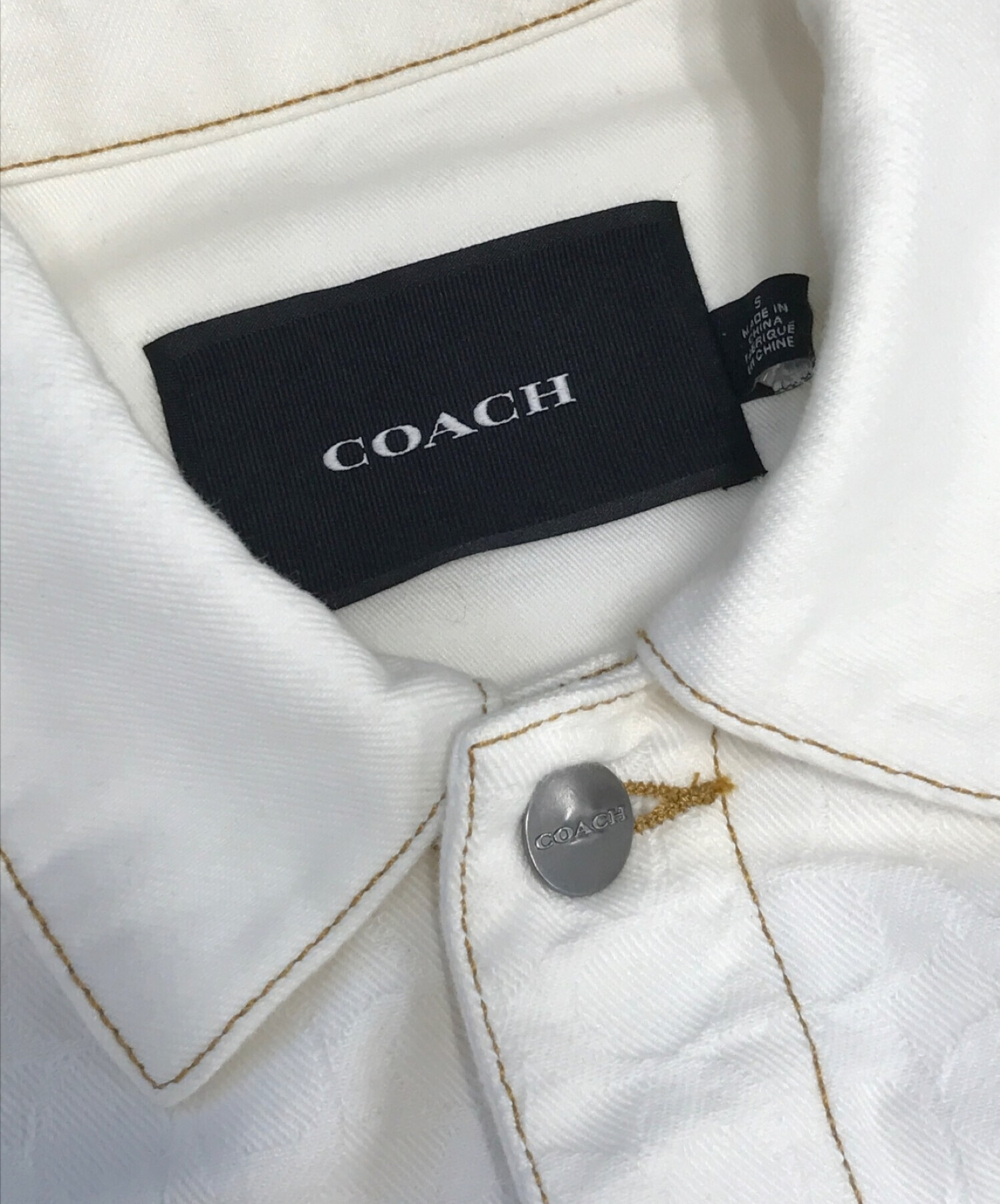 中古・古着通販】COACH (コーチ) シグネチャーカバーオール ホワイト