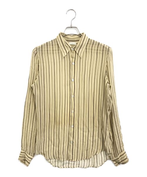 【中古・古着通販】DRIES VAN NOTEN (ドリスヴァンノッテン) ストライプシアーシャツ ブラウン サイズ:46｜ブランド・古着通販  トレファク公式【TREFAC FASHION】スマホサイト