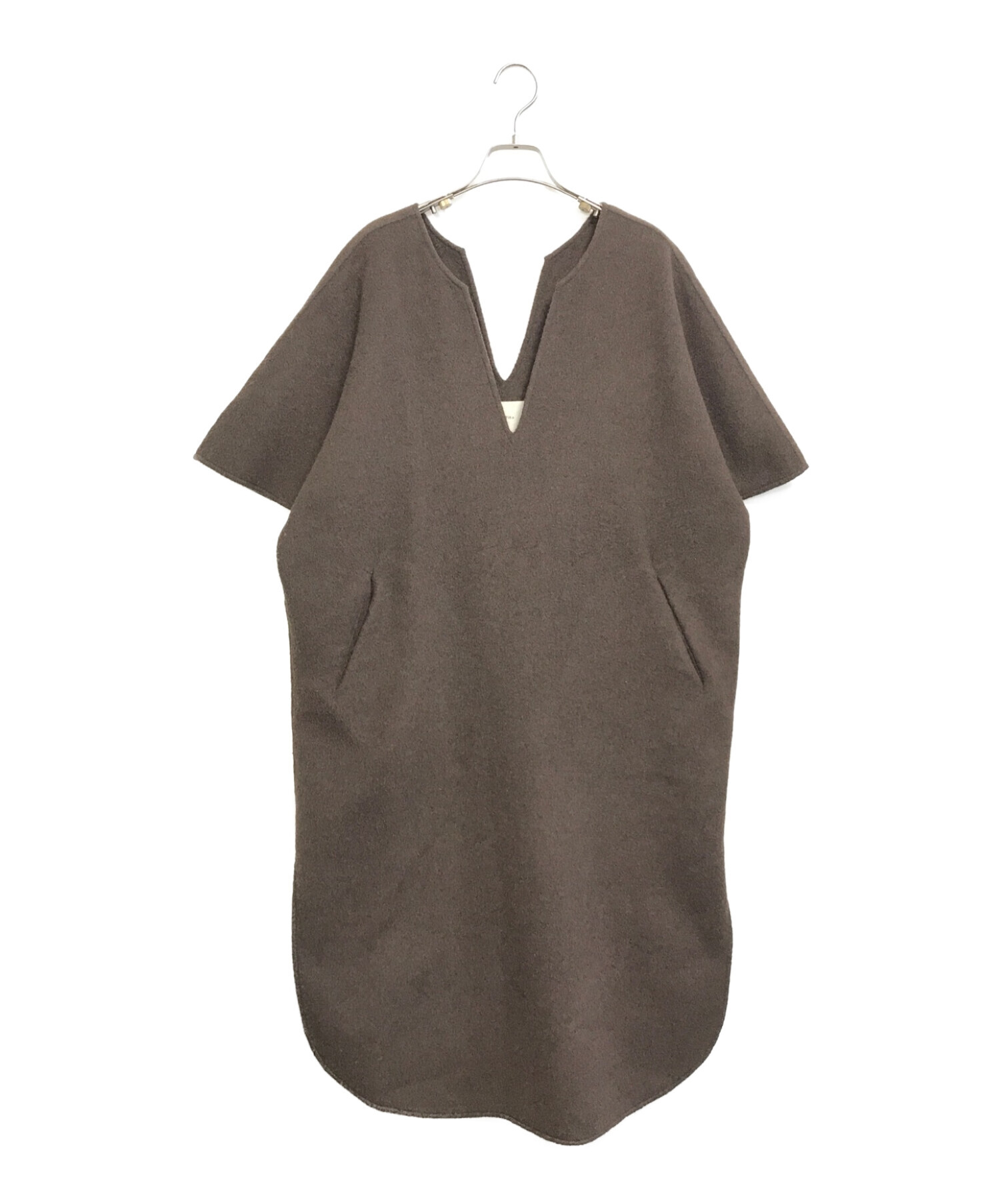 中古・古着通販】TODAYFUL (トゥデイフル) Caftan Wool Dress ブラウン