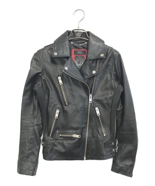 中古・古着通販】DIESEL (ディーゼル) ラムレザーダブルライダースジャケット ブラック サイズ:XS｜ブランド・古着通販  トレファク公式【TREFAC FASHION】スマホサイト