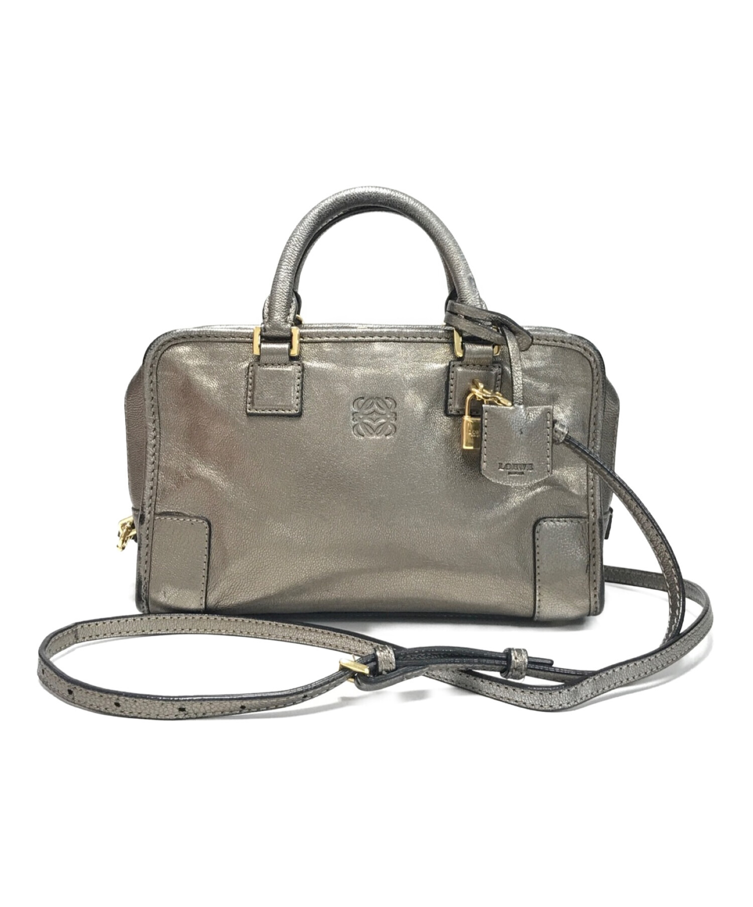 中古・古着通販】LOEWE (ロエベ) 2WAYハンドバッグ シルバー