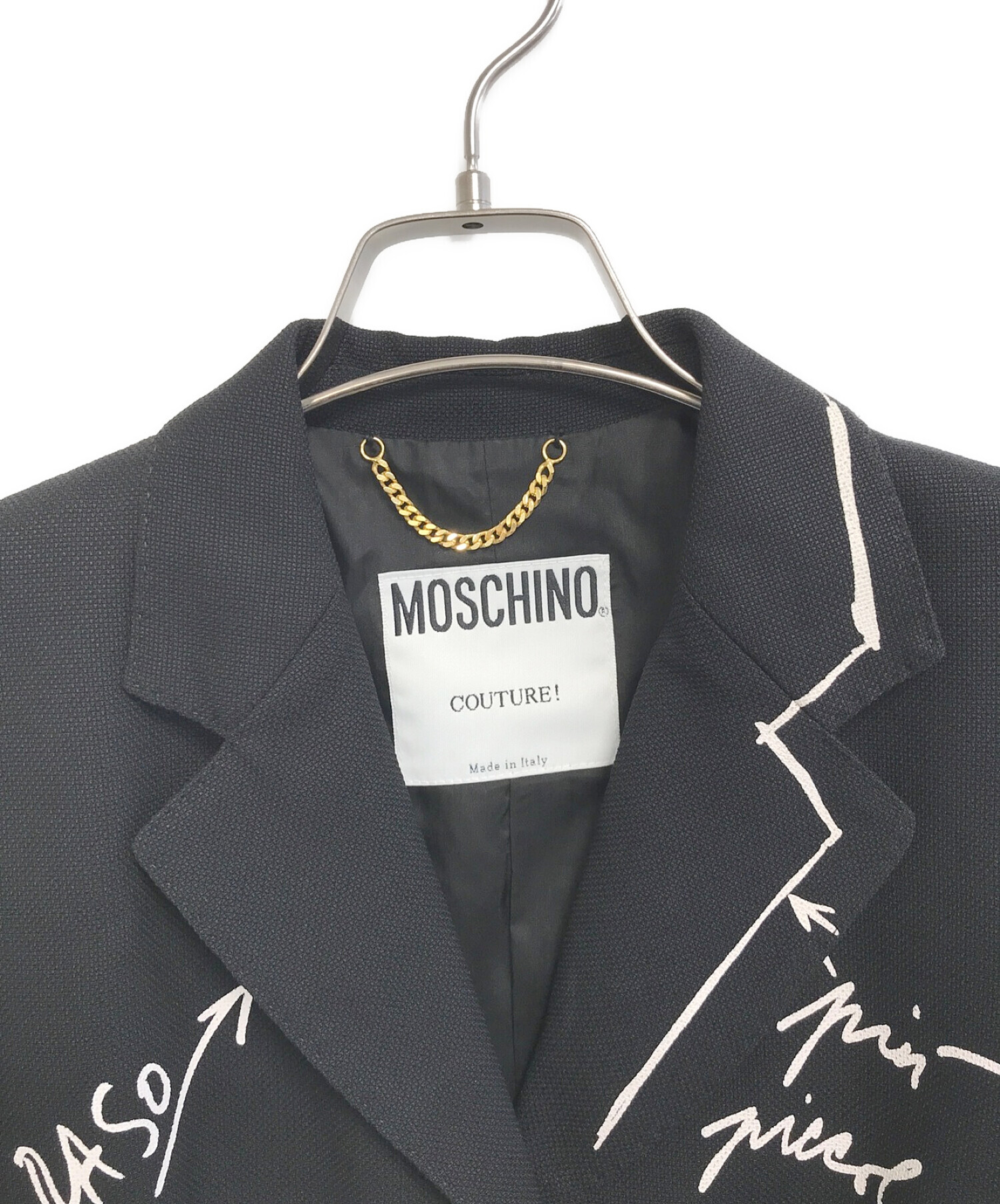 MOSCHINO COUTURE (モスキーノクチュール) デザインジャケット ブラック サイズ:40