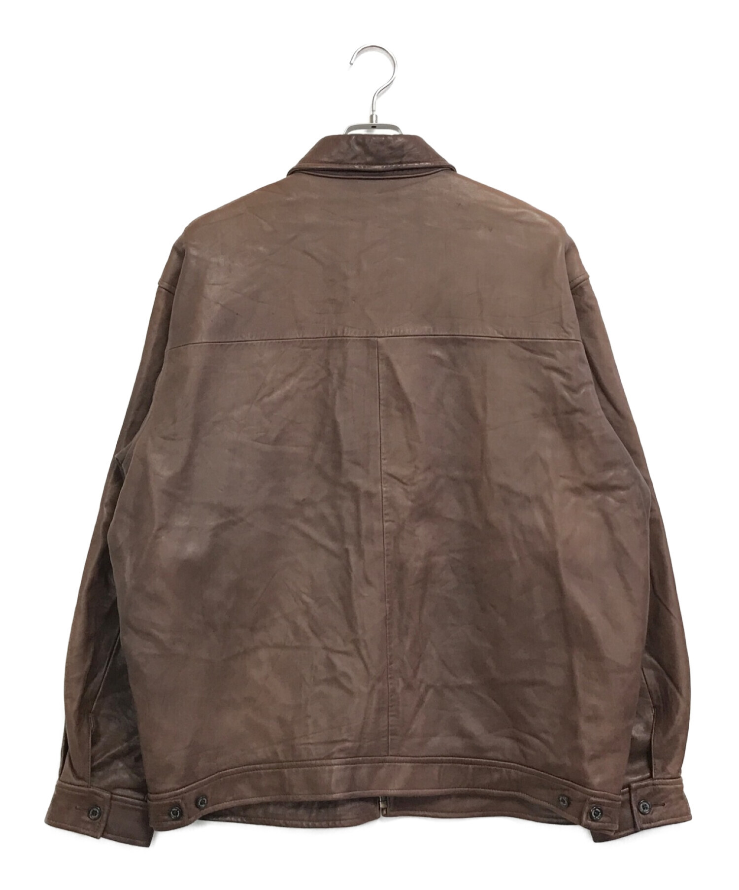 ポロバイラルフローレン　オールレザージャケット　L　本革　ビッグシルエット　茶色ルートM3のクローゼット