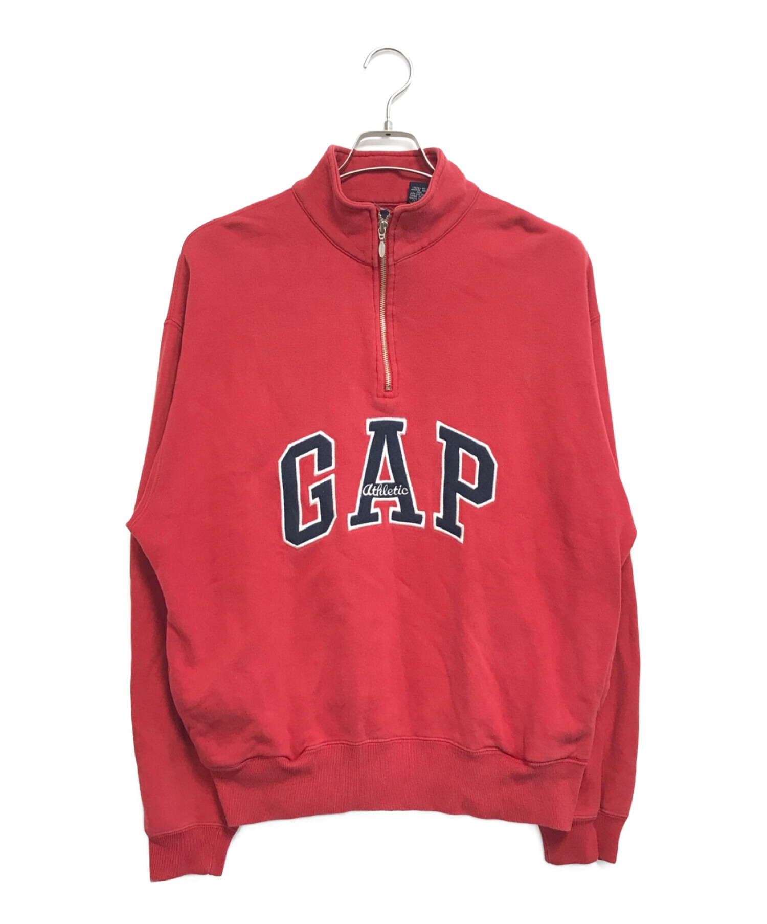 中古・古着通販】GAP (ギャップ) ハーフZIPスウェット レッド サイズ:S