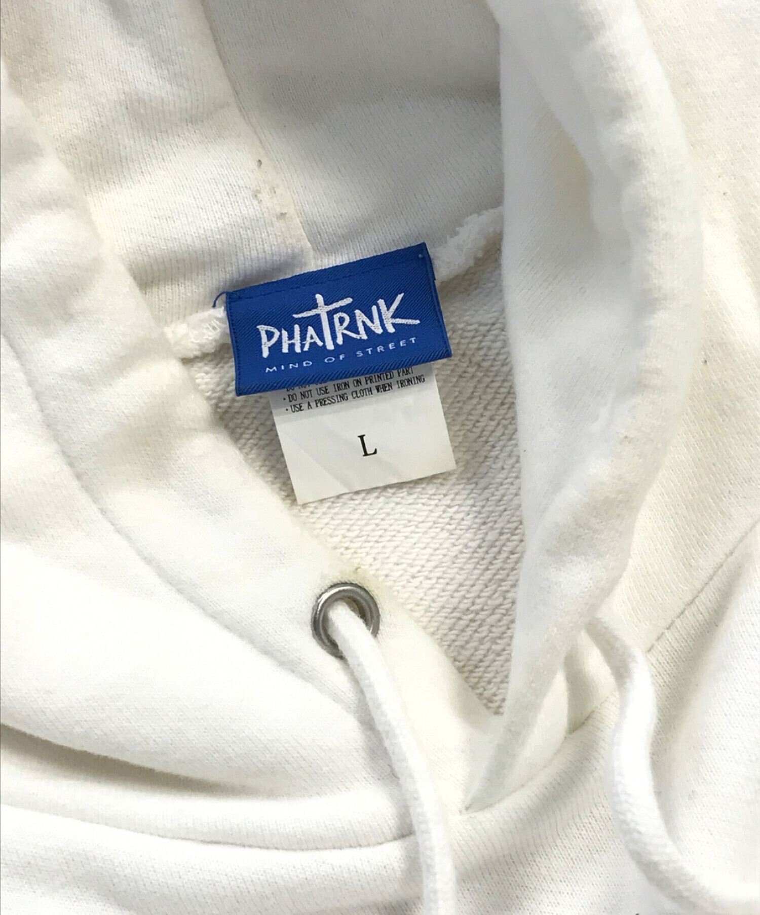 PHATRNK (ファットランク) パーカー ホワイト サイズ:L