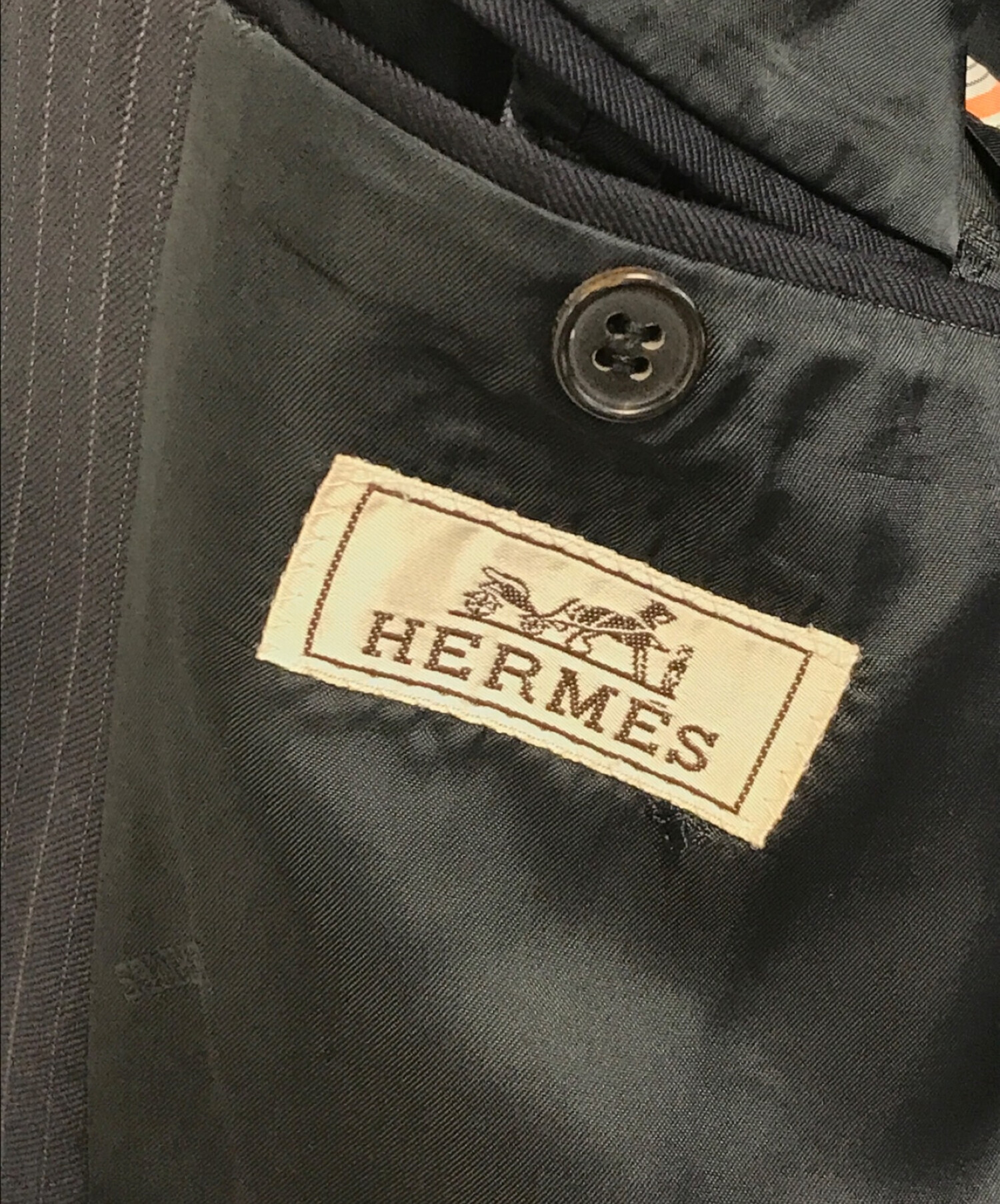 HERMES (エルメス) テーラードジャケット ネイビー サイズ:48