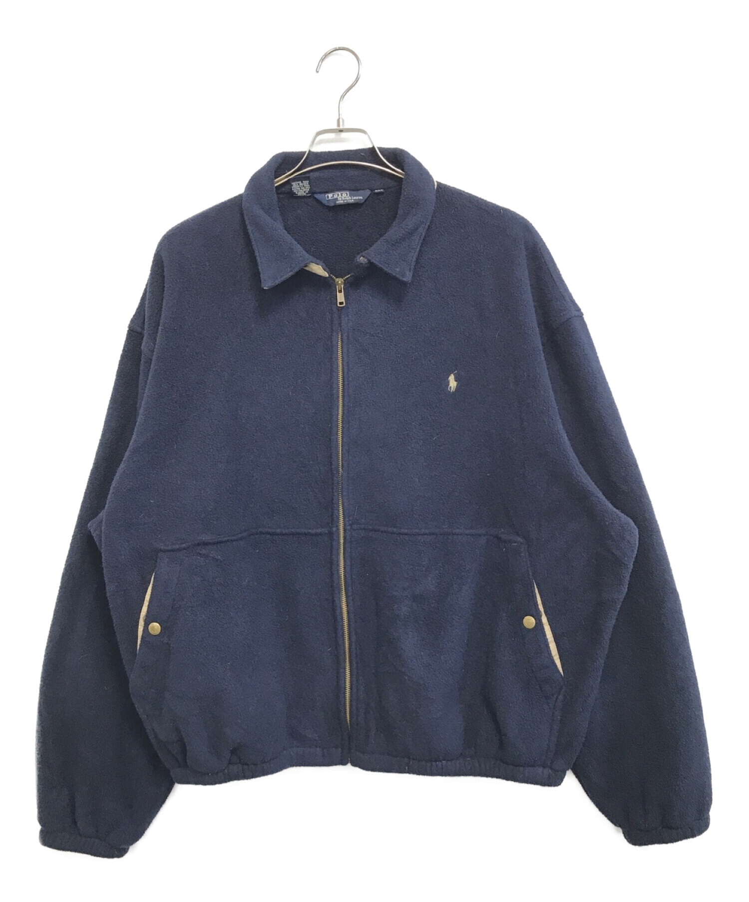 POLO RALPH LAUREN (ポロ・ラルフローレン) フリーススイングトップ ネイビー サイズ:XXL