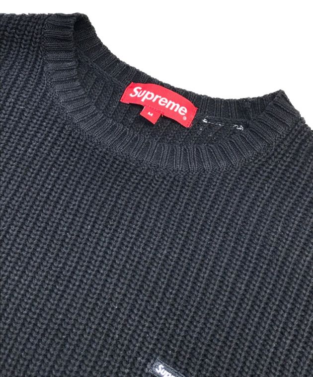 SUPREME (シュプリーム) スモールロゴコットンニット ブラック サイズ:M