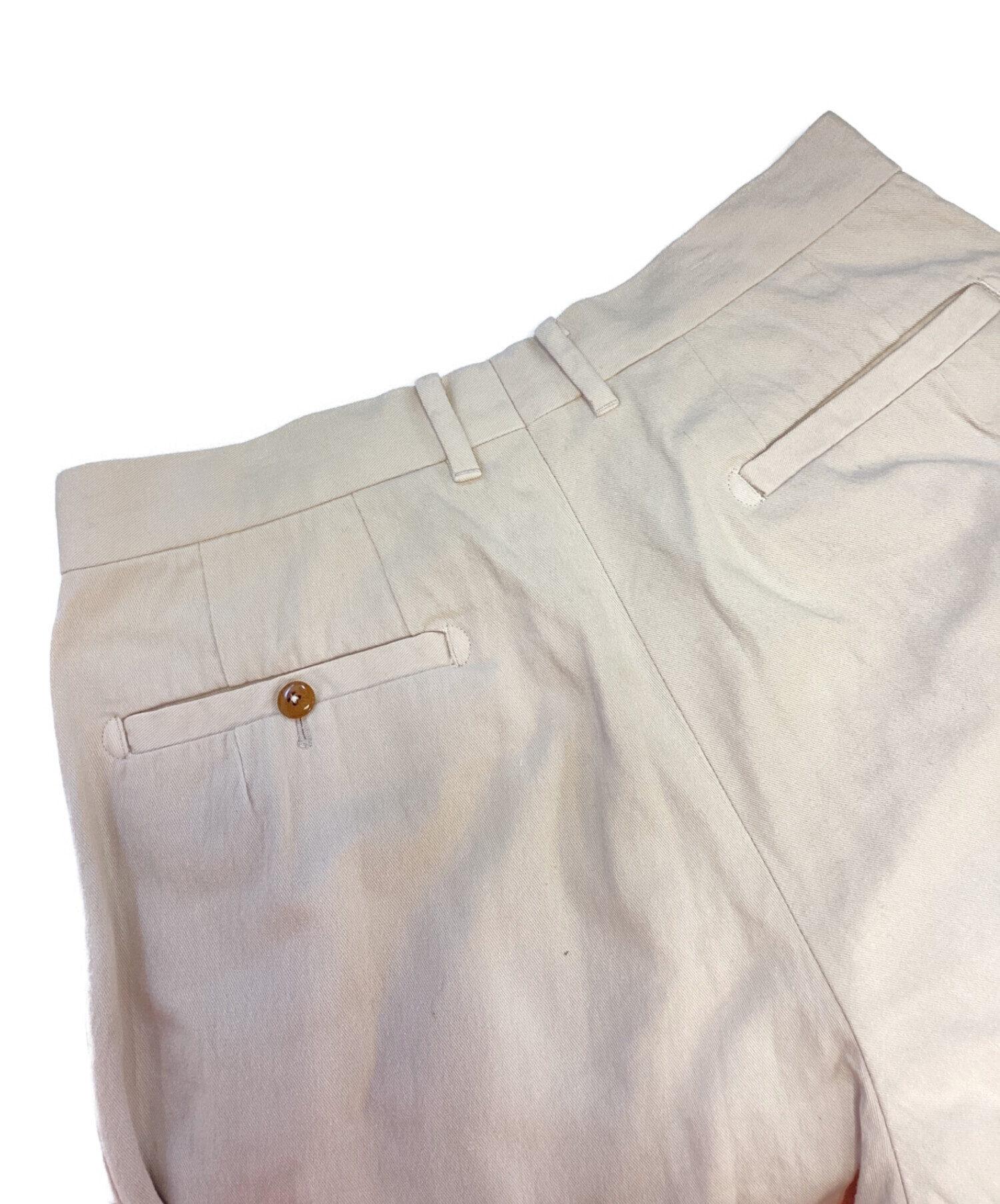 MAATEE&SONS (マーティーアンドサンズ) 弱テーパードCINO TROUSERS GARMENT DYED ベージュ サイズ:１