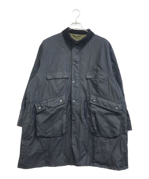 【中古・古着通販】Barbour (バブアー) KAPTAIN SUNSHINE (キャプテンサンシャイン) スタンドカラートラベラーコート ブラック  サイズ:38｜ブランド・古着通販 トレファク公式【TREFAC FASHION】スマホサイト