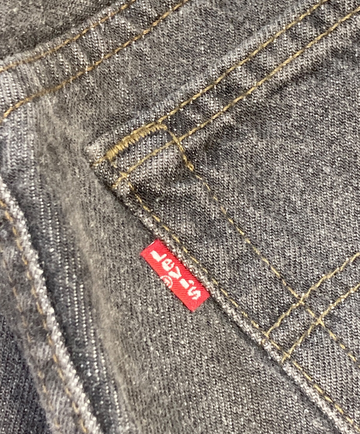 中古・古着通販】LEVI'S (リーバイス) 先染めブラックデニム グレー