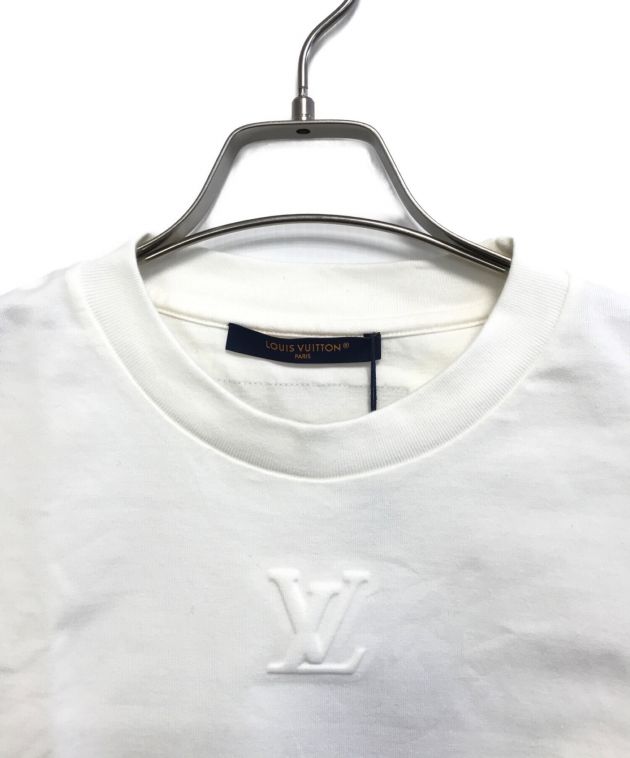 LOUIS VUITTON (ルイ ヴィトン) エンボスLVロゴ半袖Tシャツ ホワイト サイズ:XS 未使用品