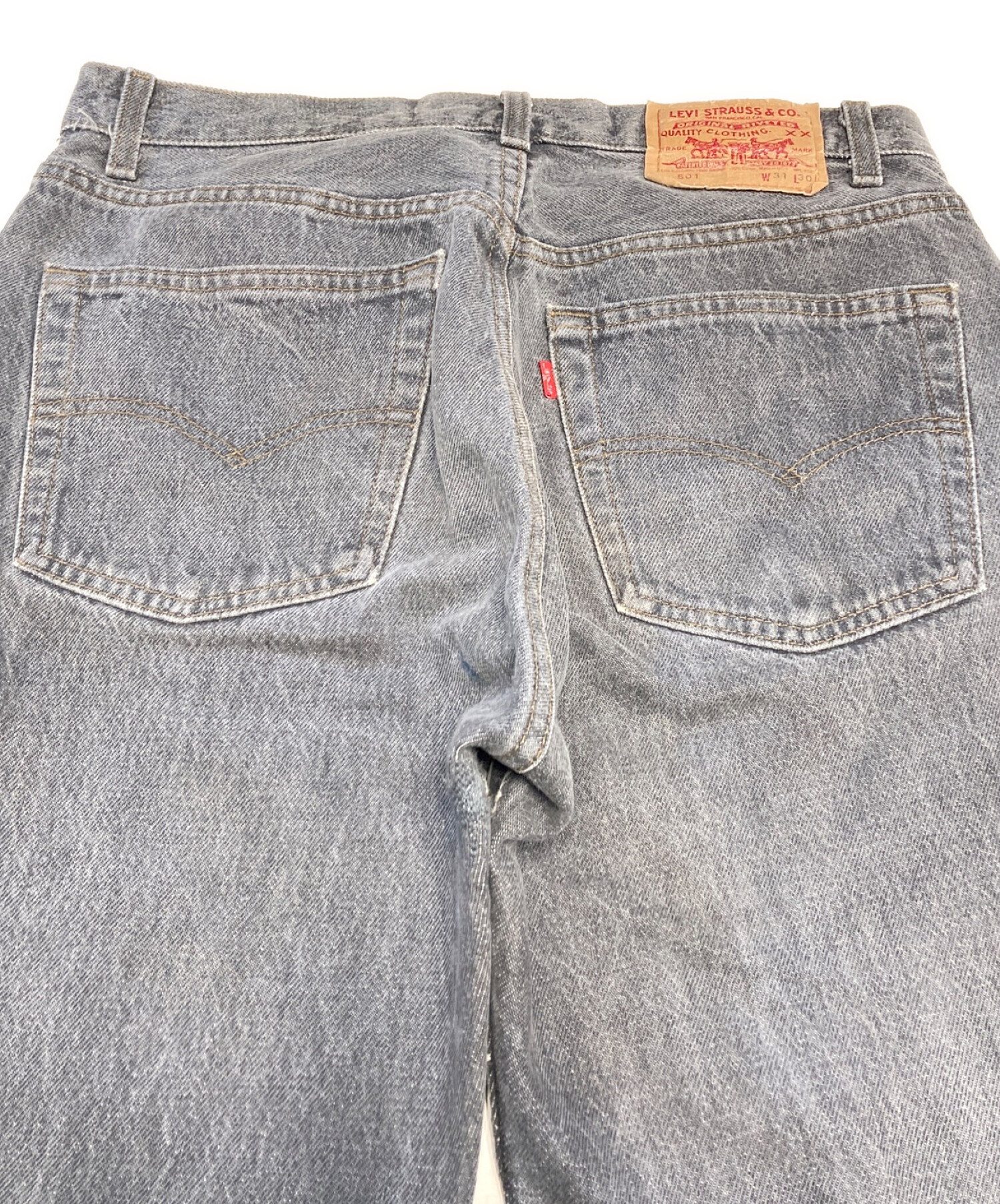 中古・古着通販】LEVI'S (リーバイス) 先染ブラックデニム ブラック