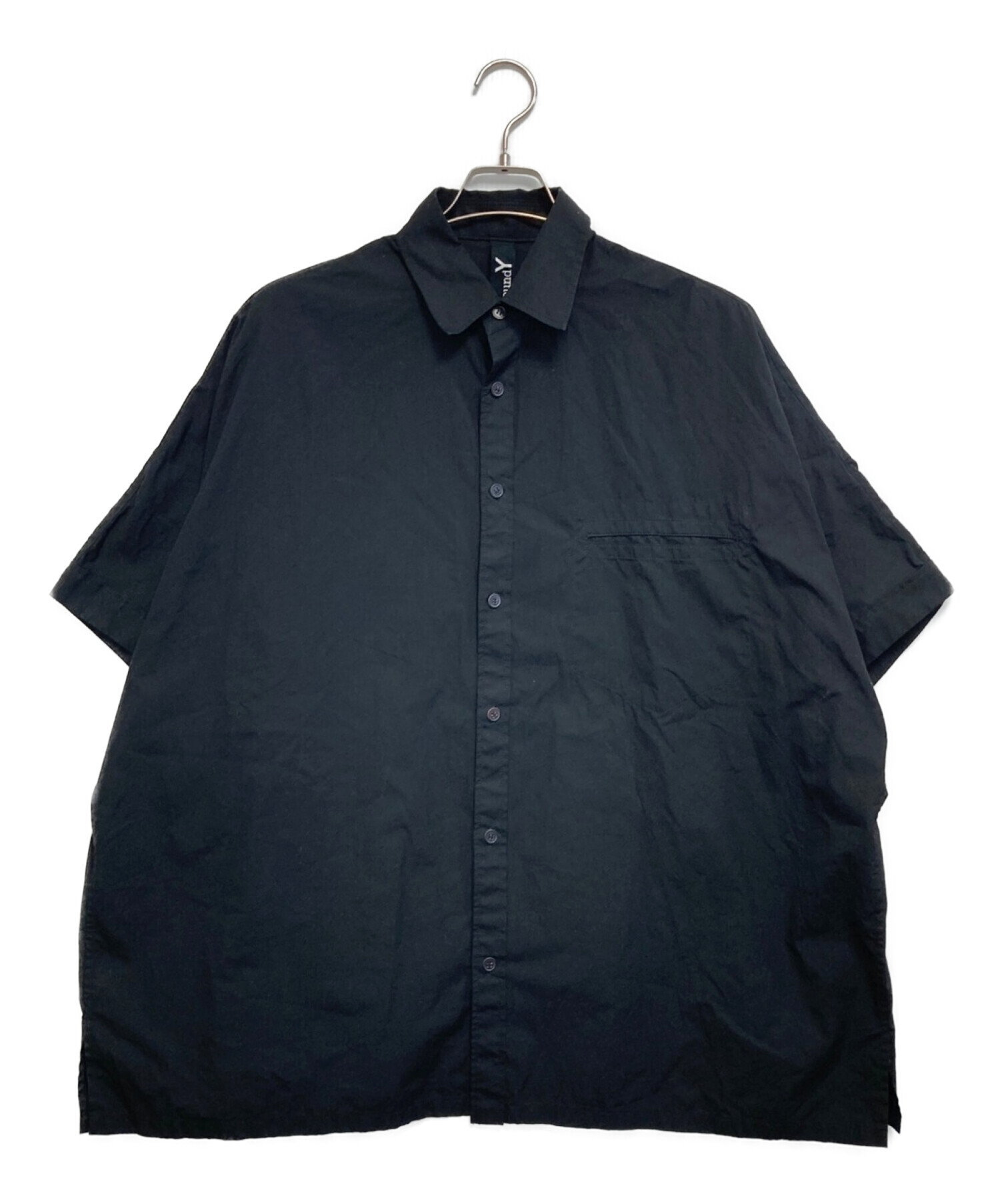 GROUND Y (グラウンドワイ) ドルマンビッグショートシャツ ブラック サイズ:1