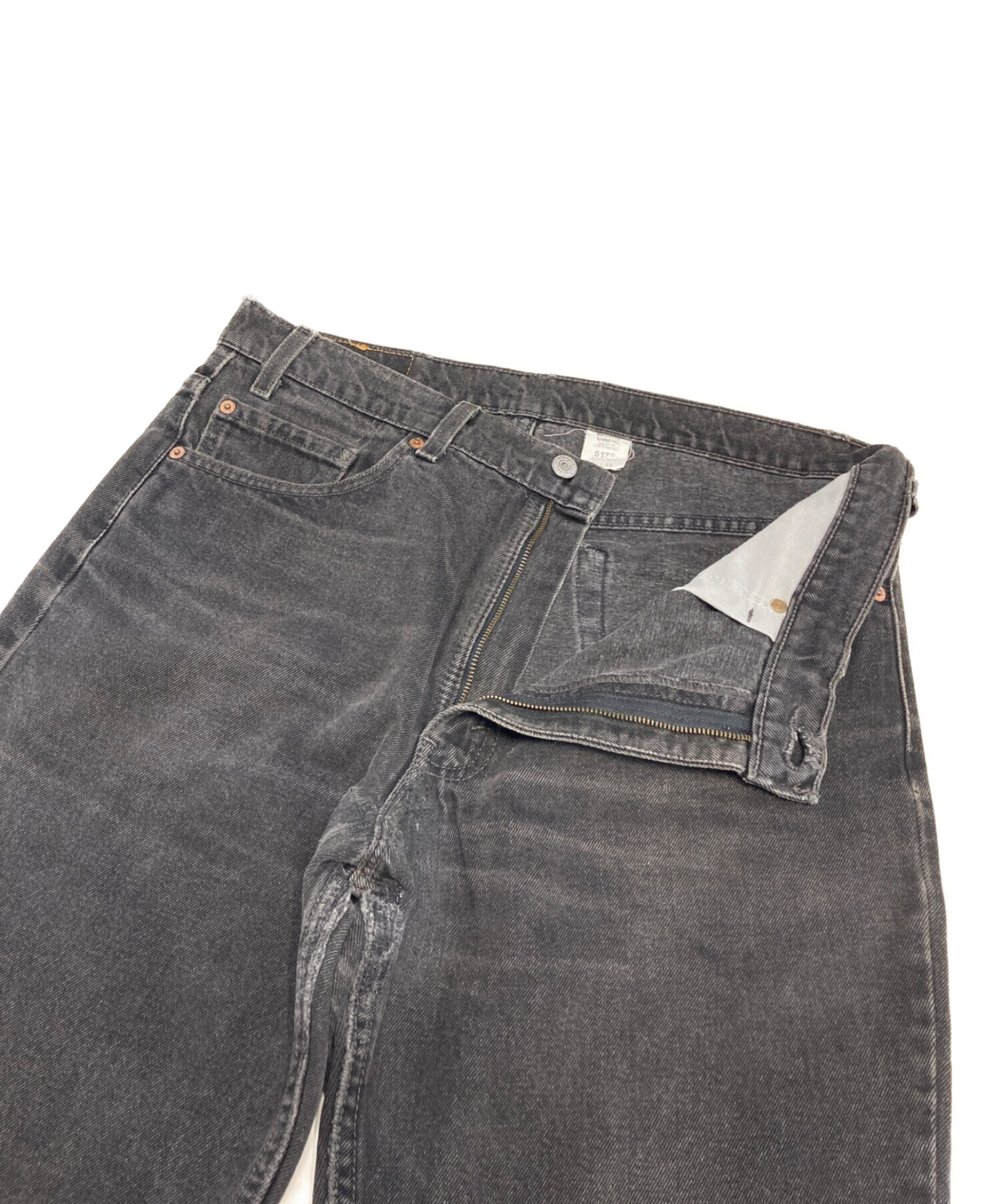 中古・古着通販】LEVI'S (リーバイス) 後染め517ブラックデニムパンツ